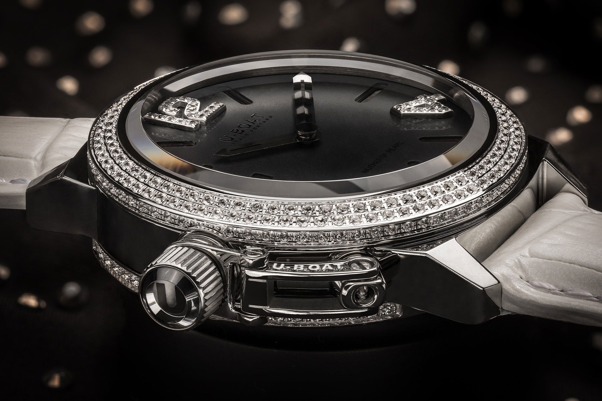U-Boat Classico 38 Black Mop Precious - View 2