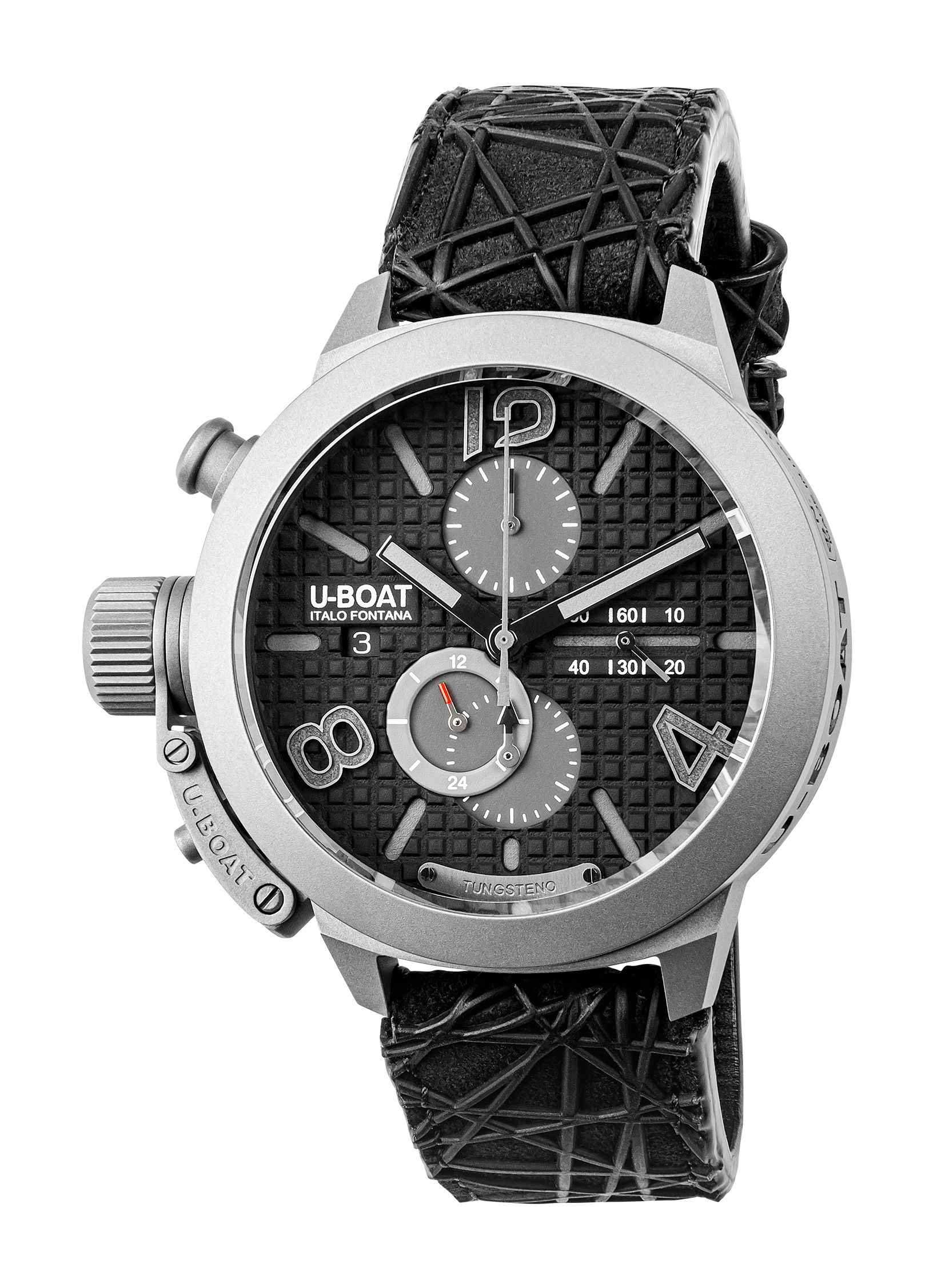U-Boat Classico 45 Titanium Tungsten Black luxury timepiece - detailed view
