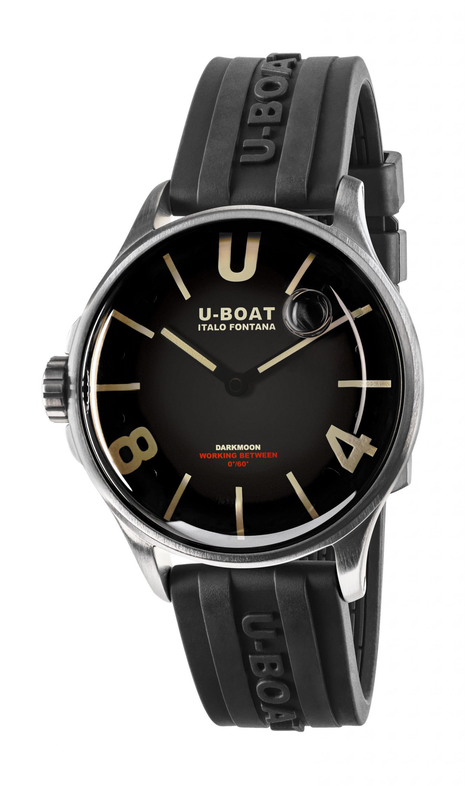 U-Boat Darkmoon 40 Black BE SS luxury timepiece - detailed view