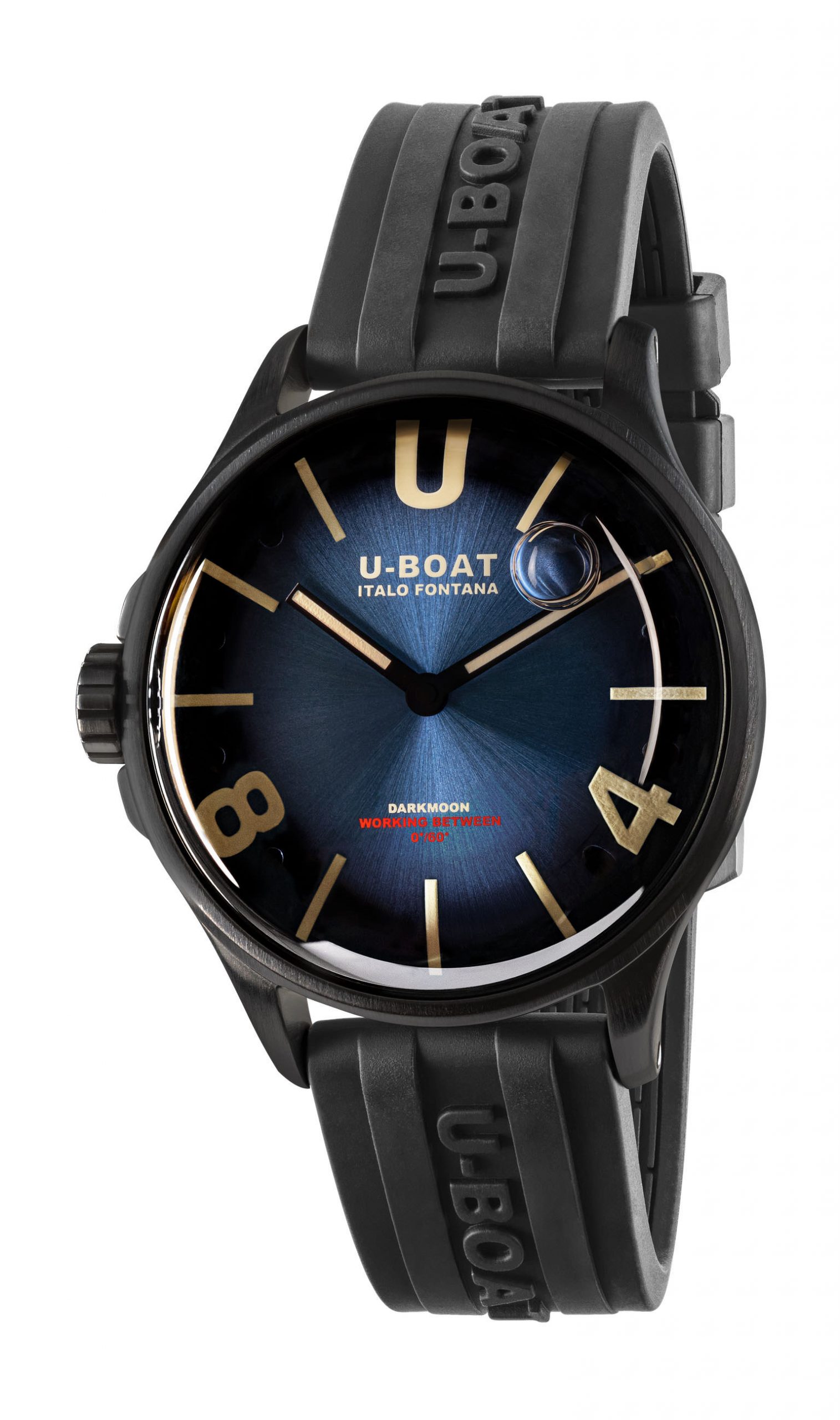 U-Boat Darkmoon 40 Blue IPB Soleil luxury timepiece - detailed view