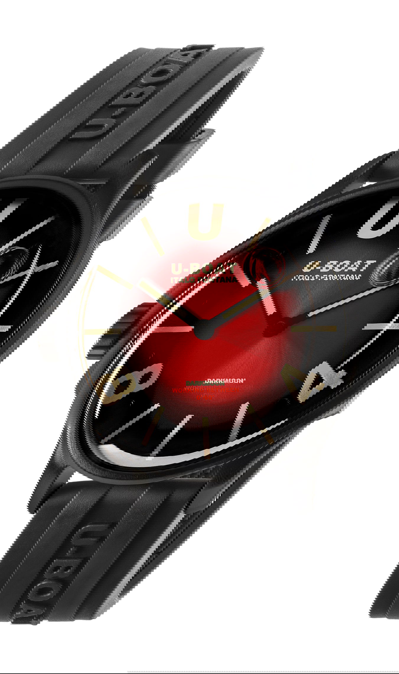 U-Boat Darkmoon 40 Red PVD Soleil luxury timepiece - detailed view