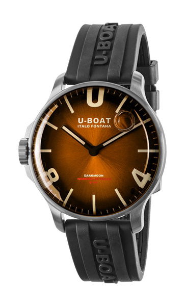 U-Boat Darkmoon 44 Brown SS Soleil luxury timepiece - detailed view
