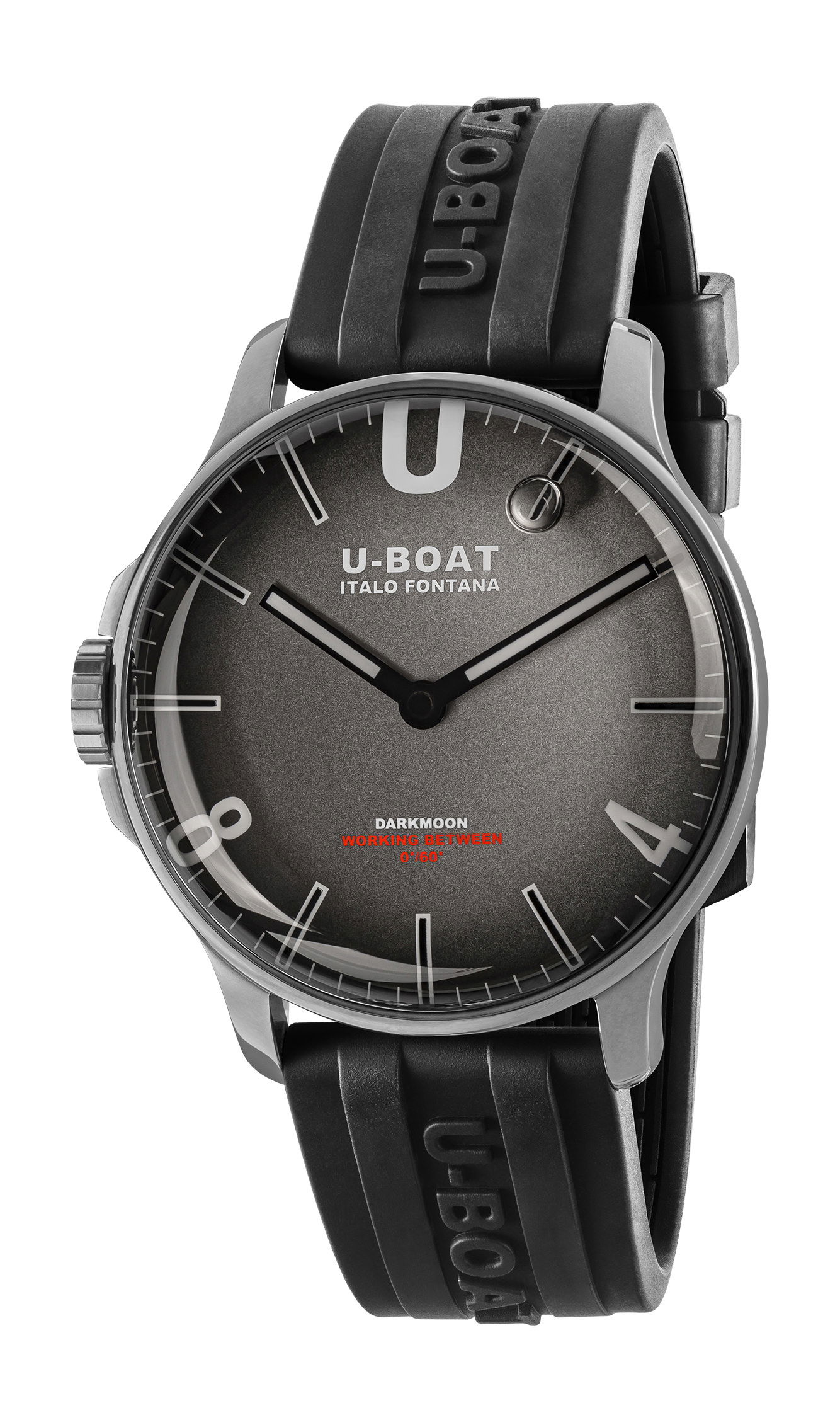 U-Boat Darkmoon 44 Grey SS luxury timepiece - detailed view