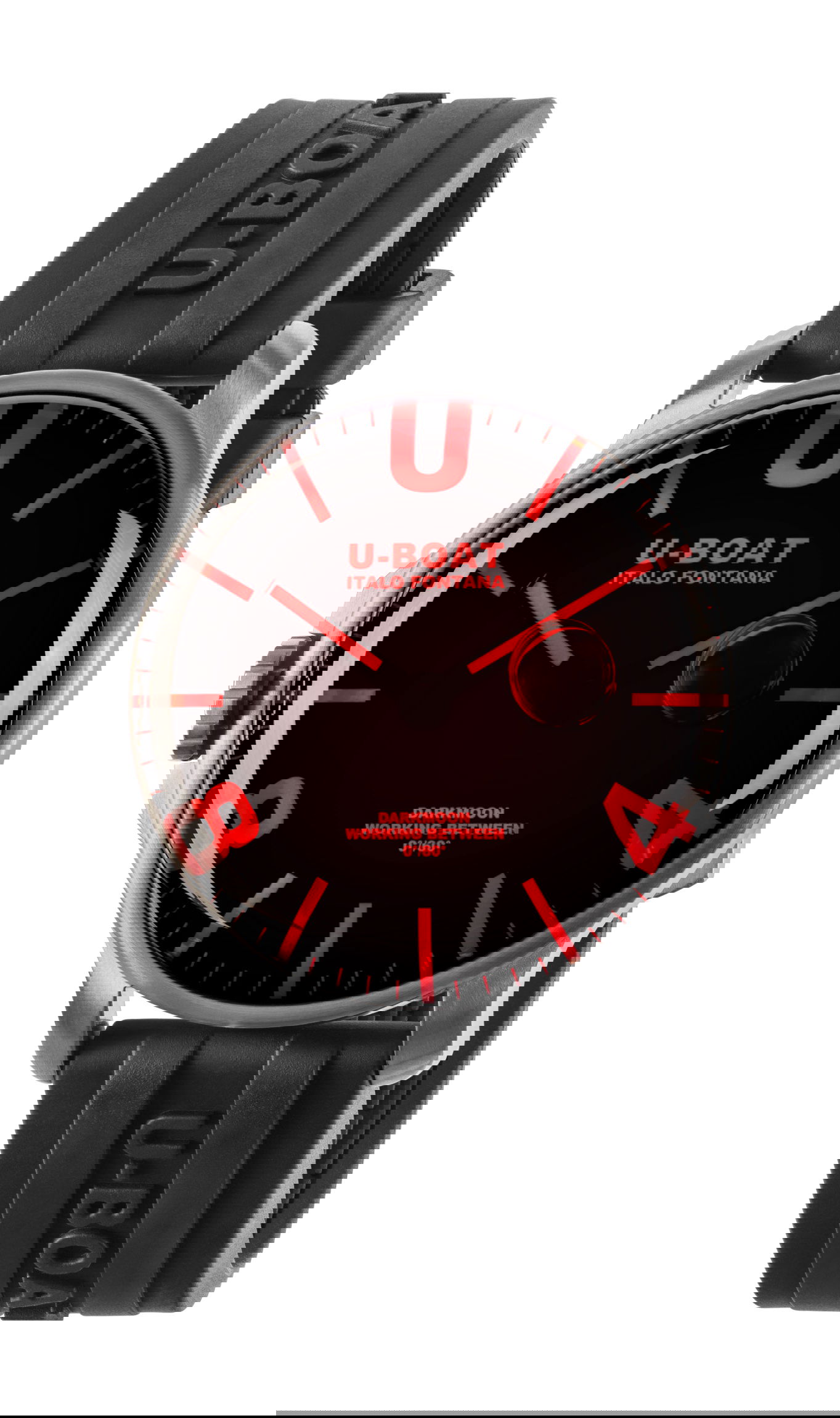 U-Boat Darkmoon 44 Red SS luxury timepiece - detailed view