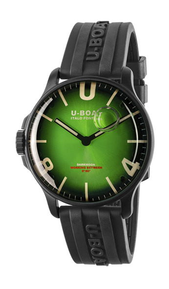 U-Boat Darkmoon 44 Green IPB Soleil luxury timepiece - detailed view