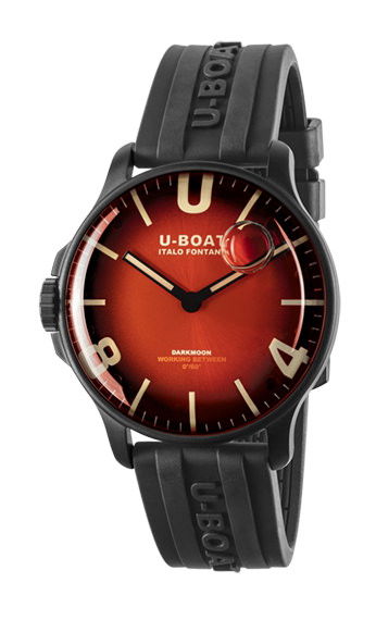 U-Boat Darkmoon 44 Red IPB Soleil luxury timepiece - detailed view