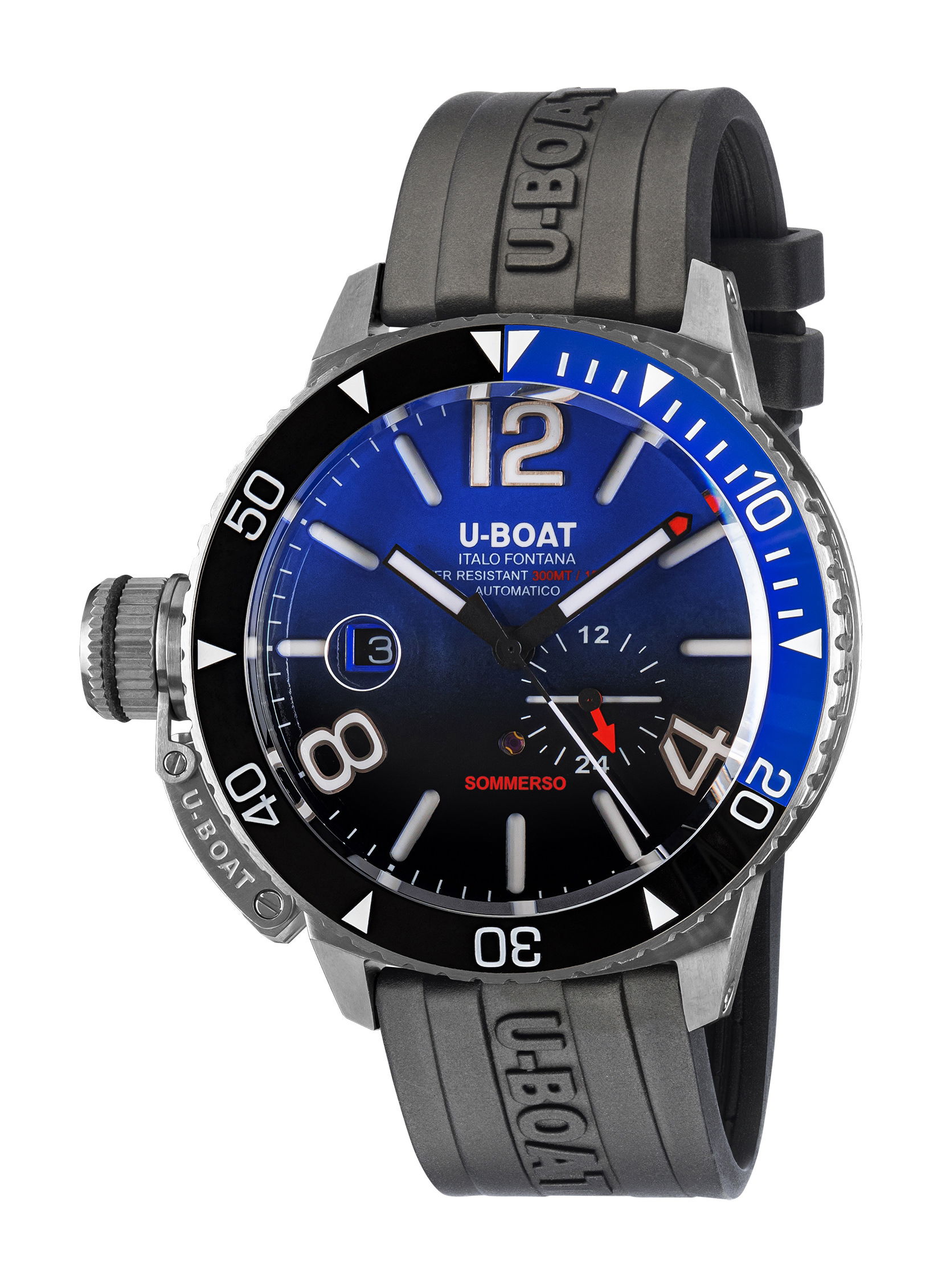 U-Boat Somerso Ceramic Blue luxury timepiece - detailed view