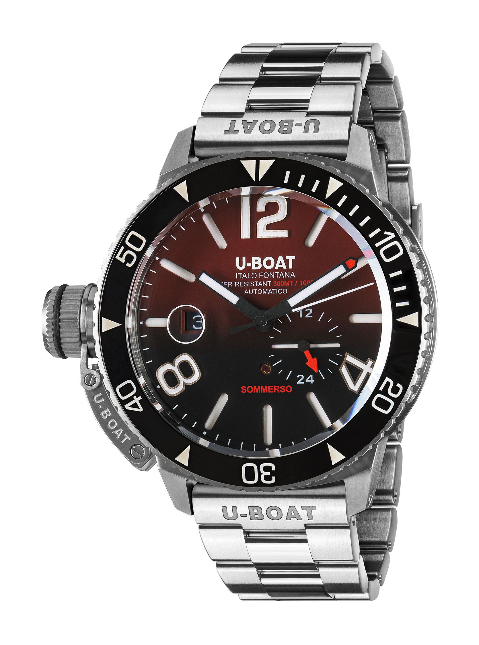 U-Boat Somerso Ceramic Bordeaux/MT luxury timepiece - detailed view