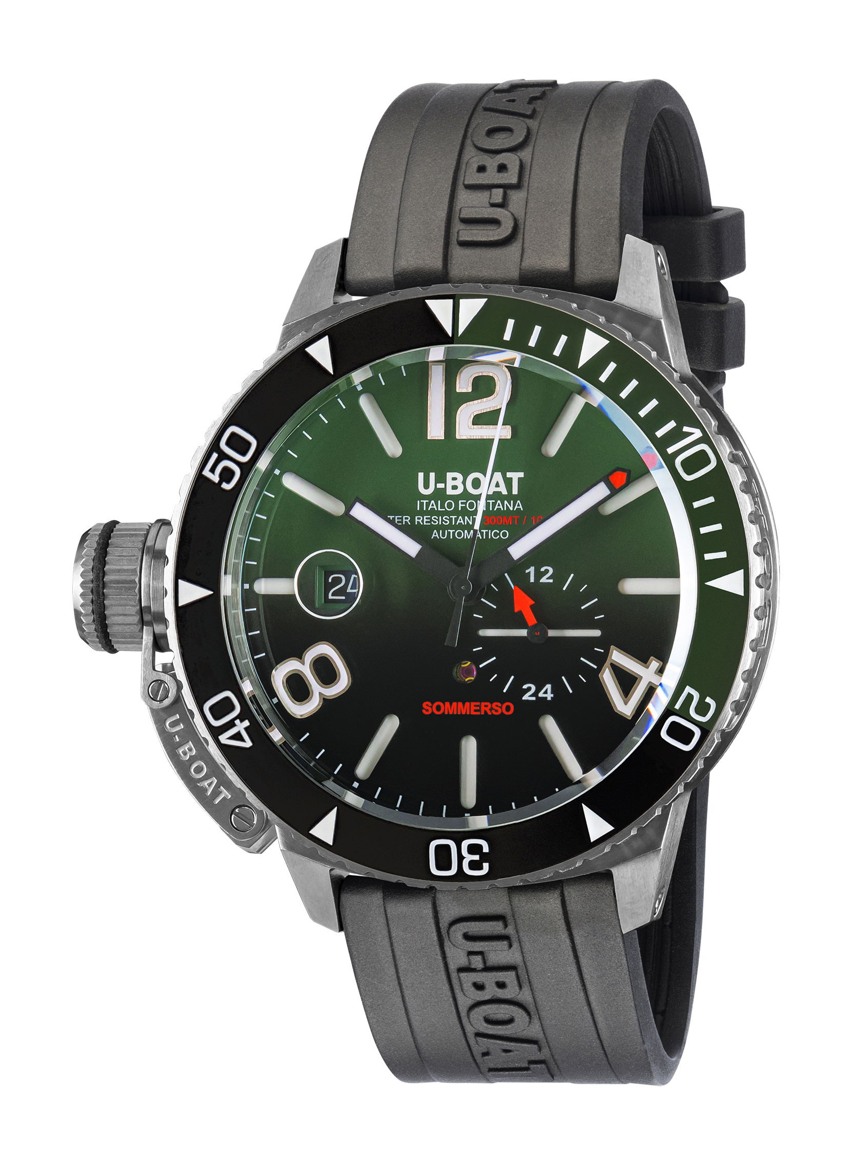 U-Boat Somerso Ceramic Green luxury timepiece - detailed view