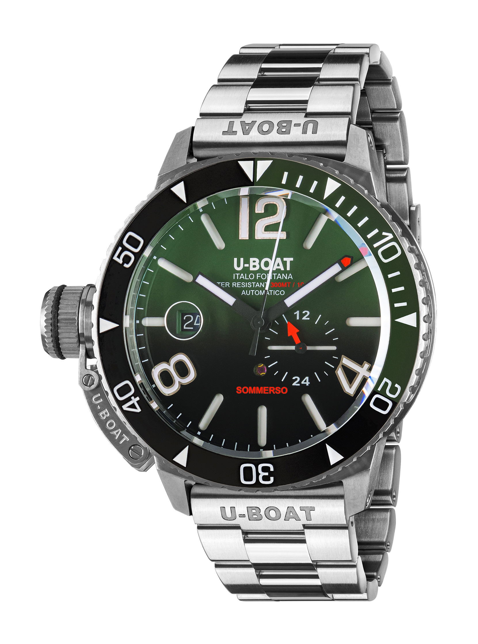 U-Boat Somerso Ceramic Green/MT luxury timepiece - detailed view