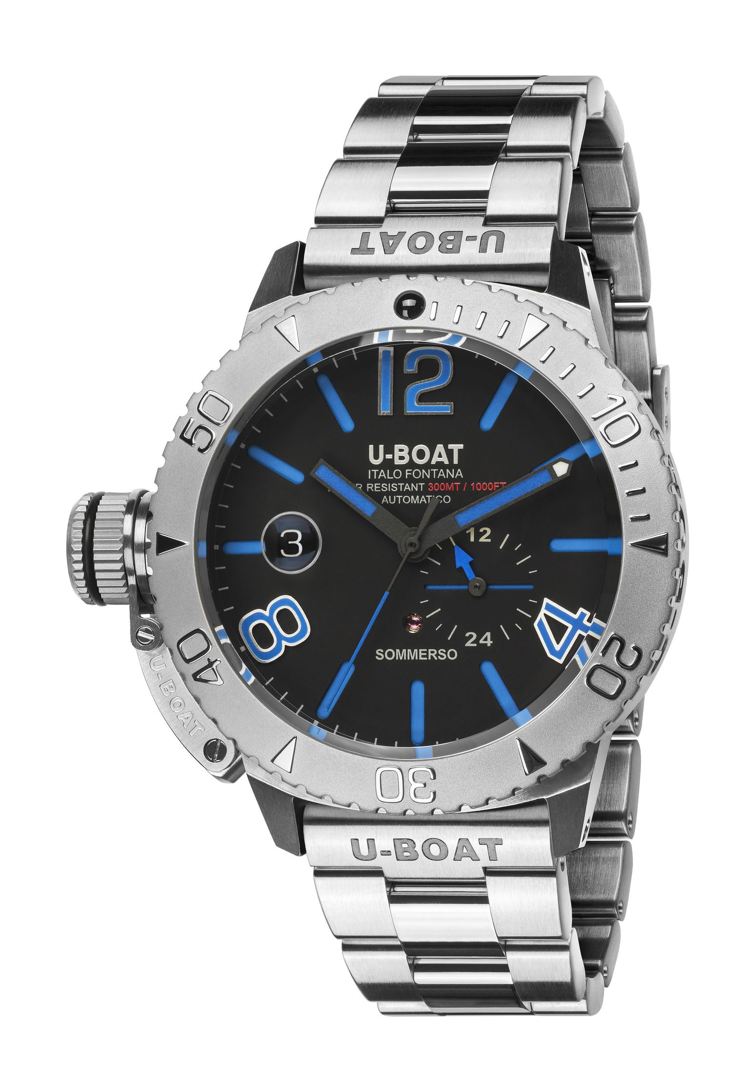 U-Boat Sommerso 46 Blue luxury timepiece - detailed view