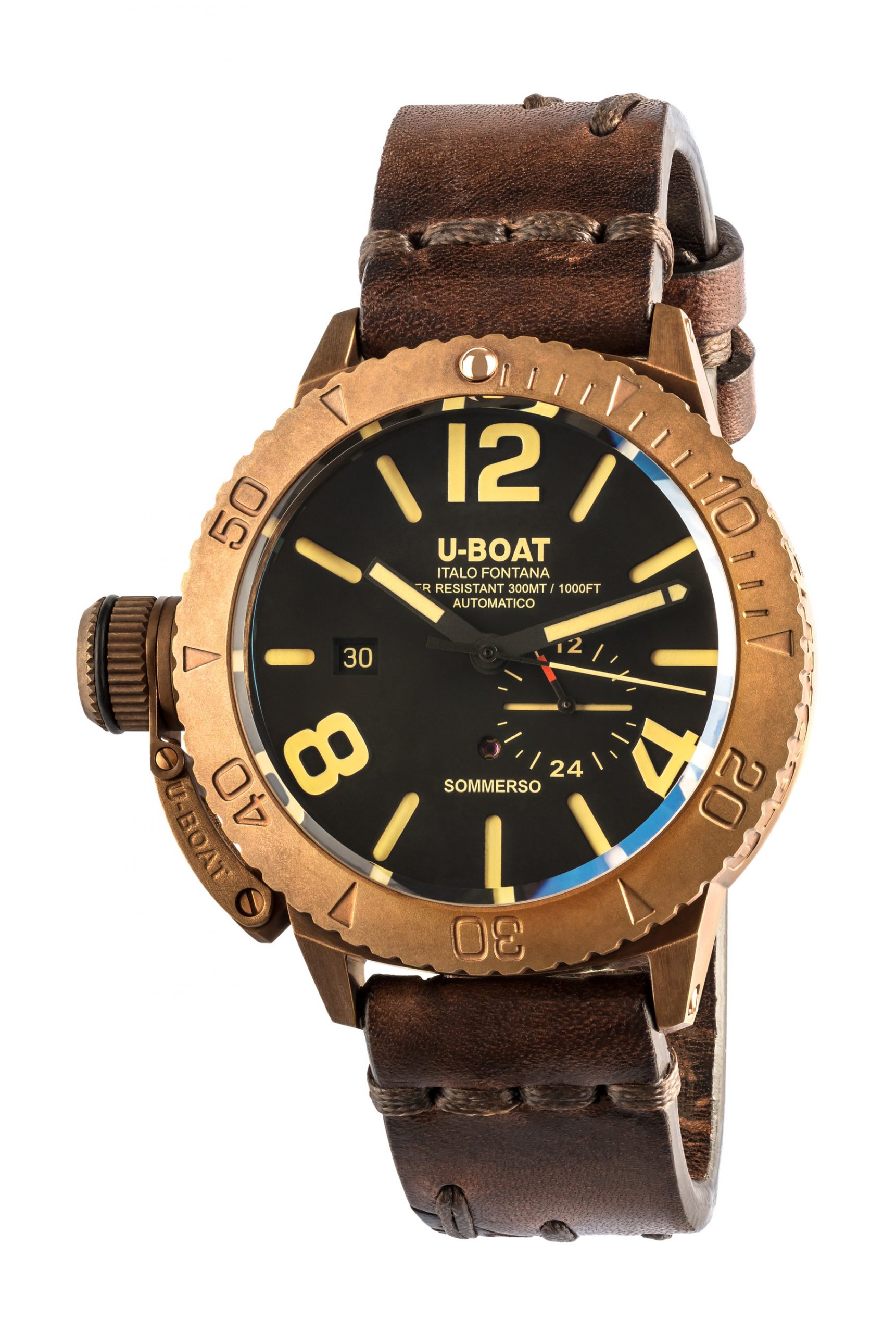 U-Boat Sommerso Bronze luxury timepiece - detailed view