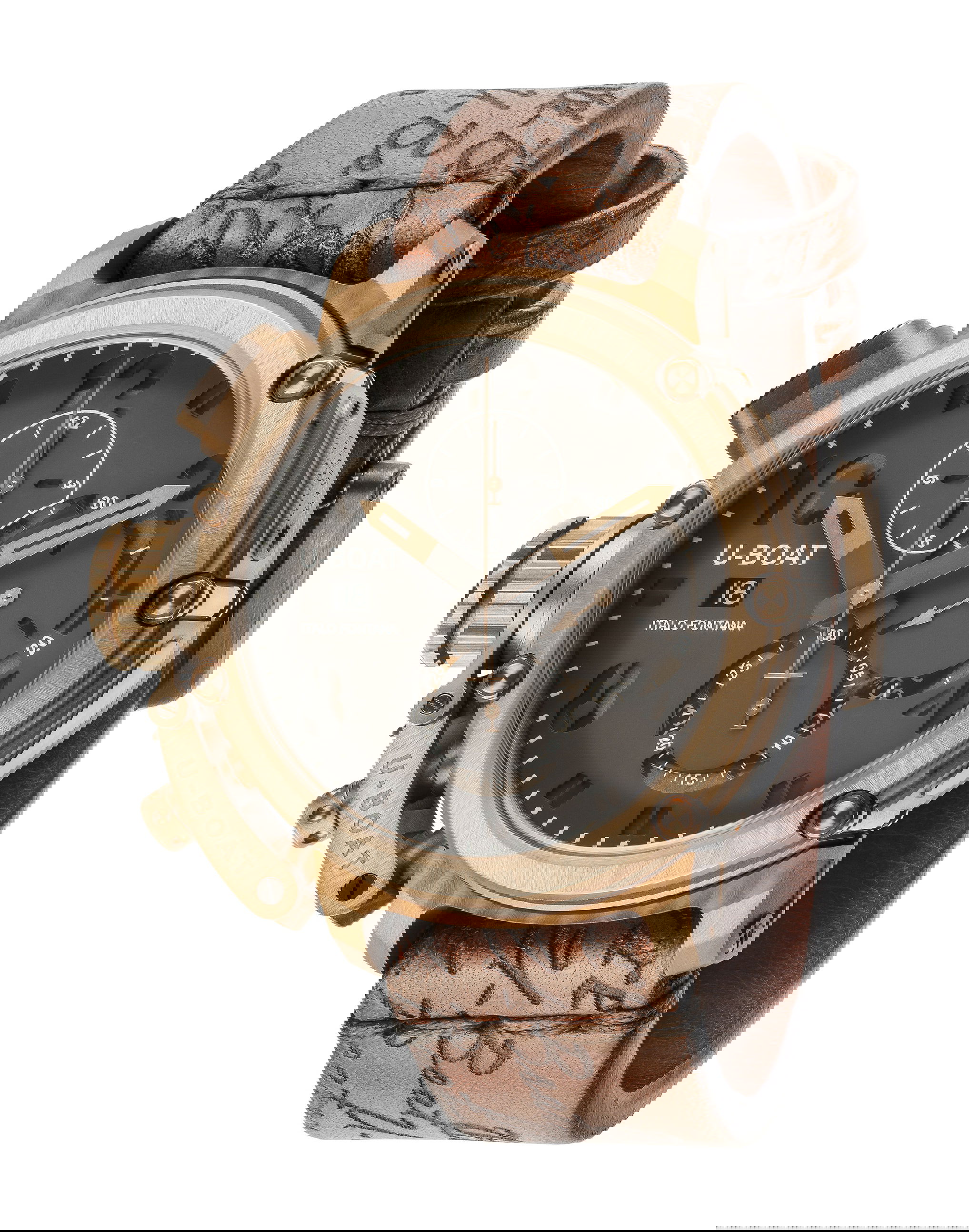 U-Boat Chimera 46 Bronze Sapphire Dial luxury timepiece - detailed view