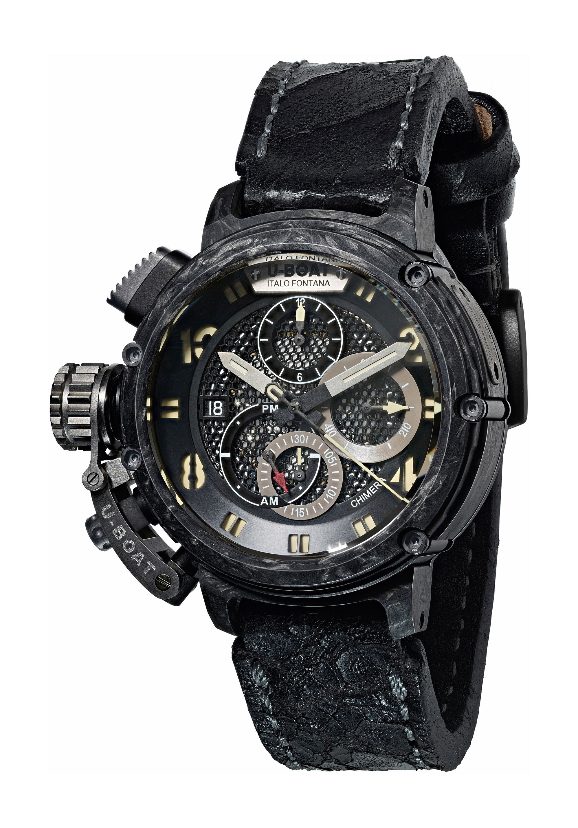 U-Boat Chimera 46 Carbon/Titanium luxury timepiece - detailed view