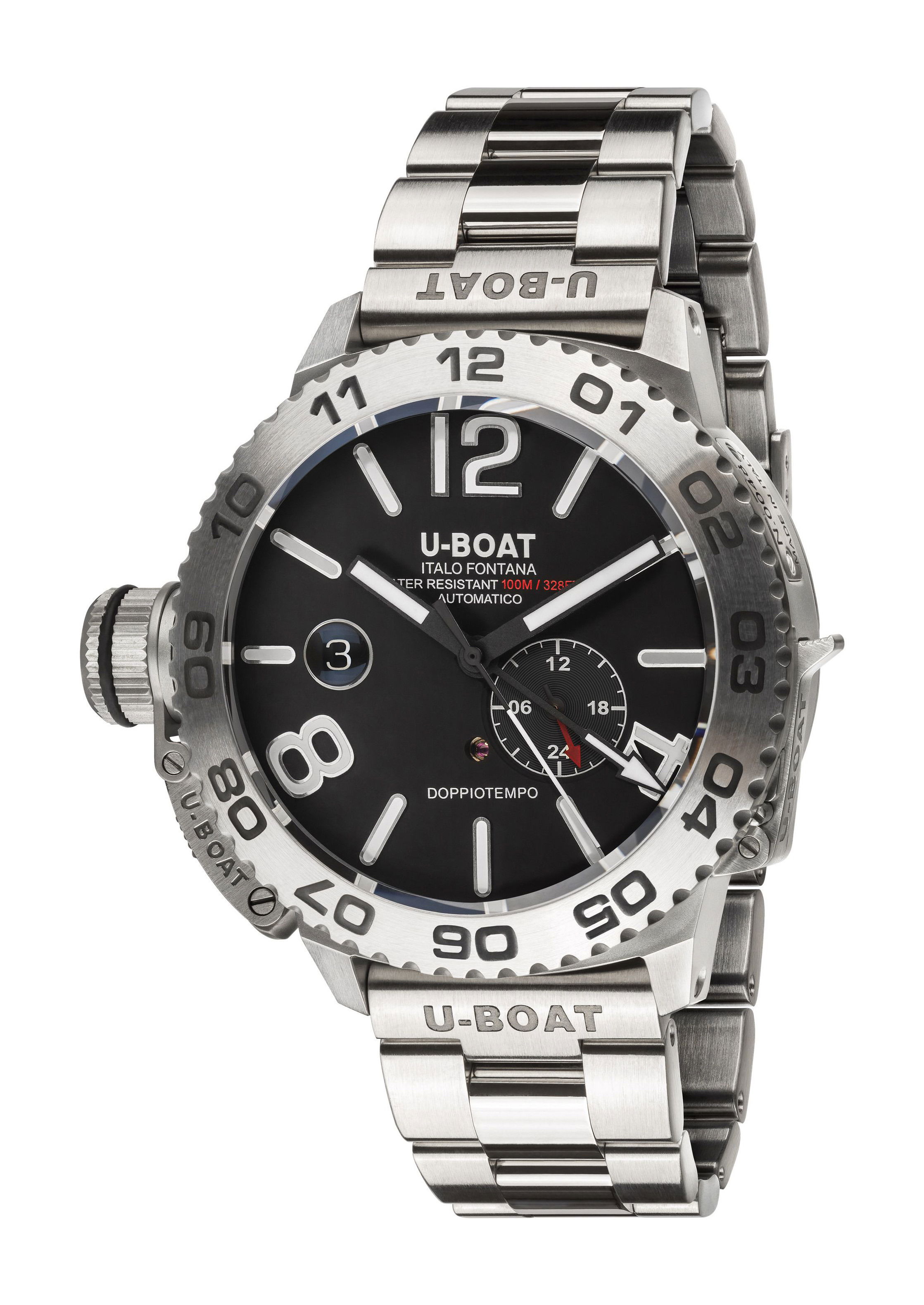 U-Boat Doppiotempo SS Bracelet luxury timepiece - detailed view