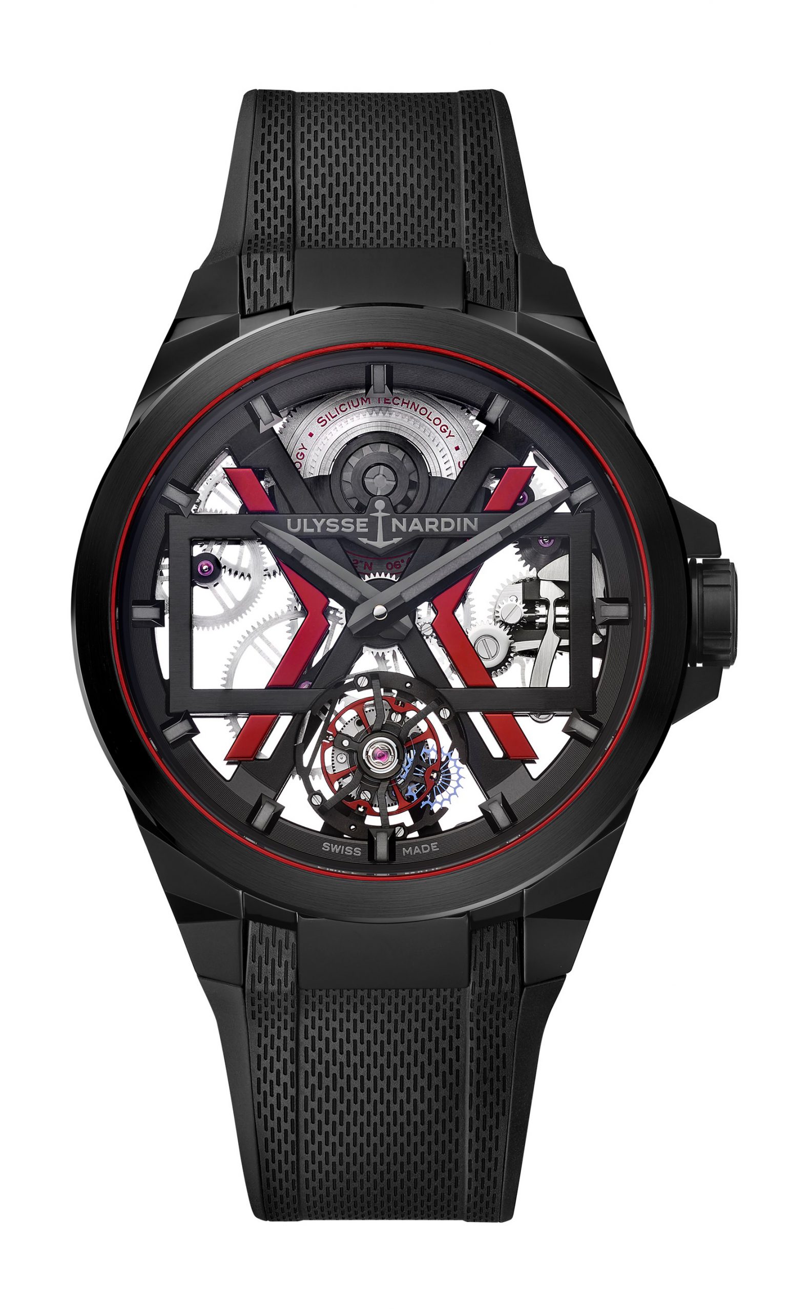 Ulysse Nardin Executive Black Blast luxury timepiece - detailed view