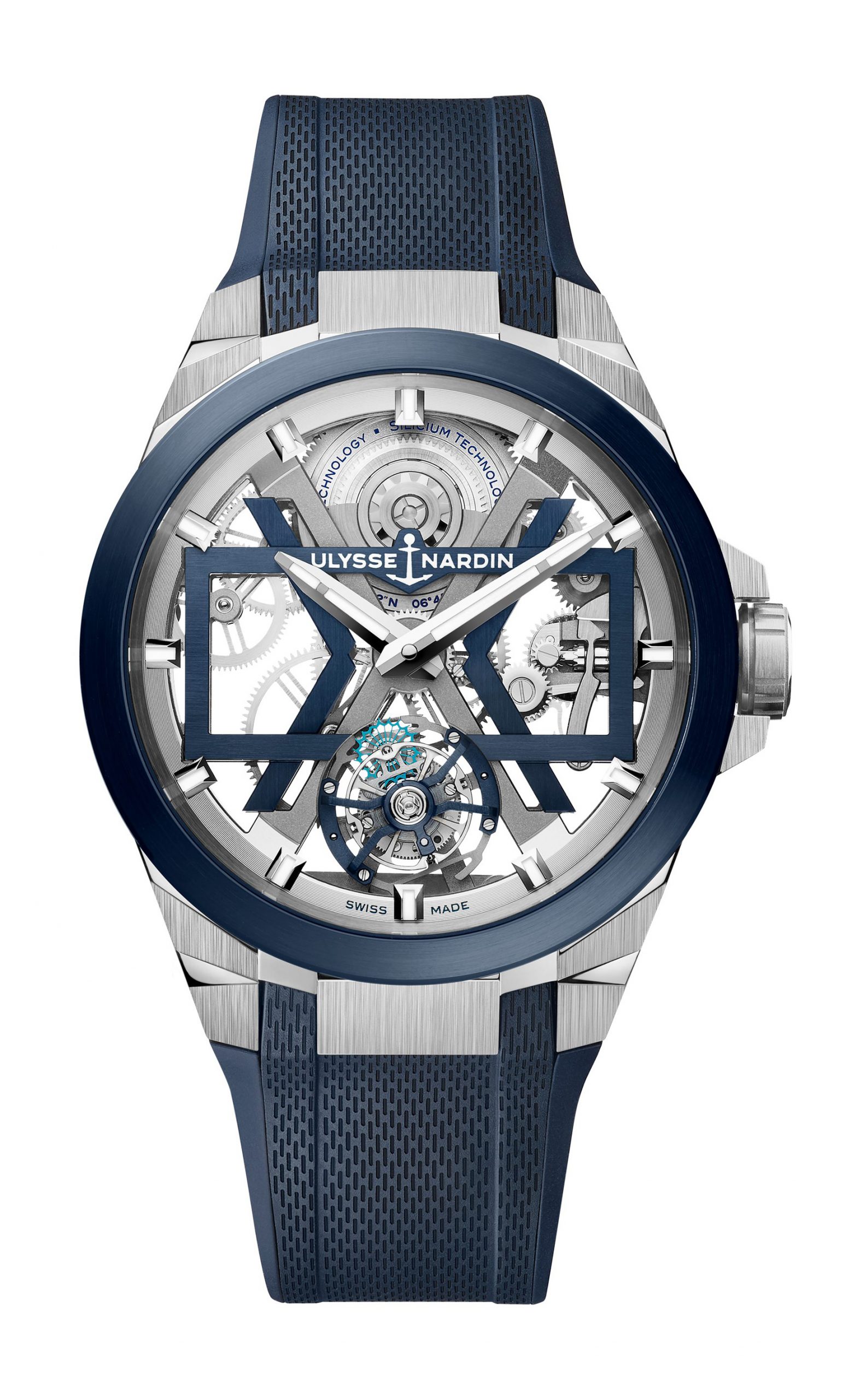 Ulysse Nardin Executive Blue Blast luxury timepiece - detailed view