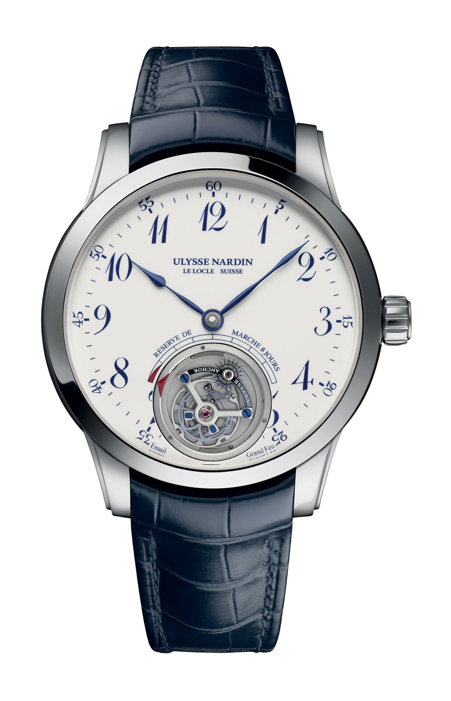 Ulysse Nardin Classico Ulysse Anchor Tourbillon luxury timepiece - detailed view