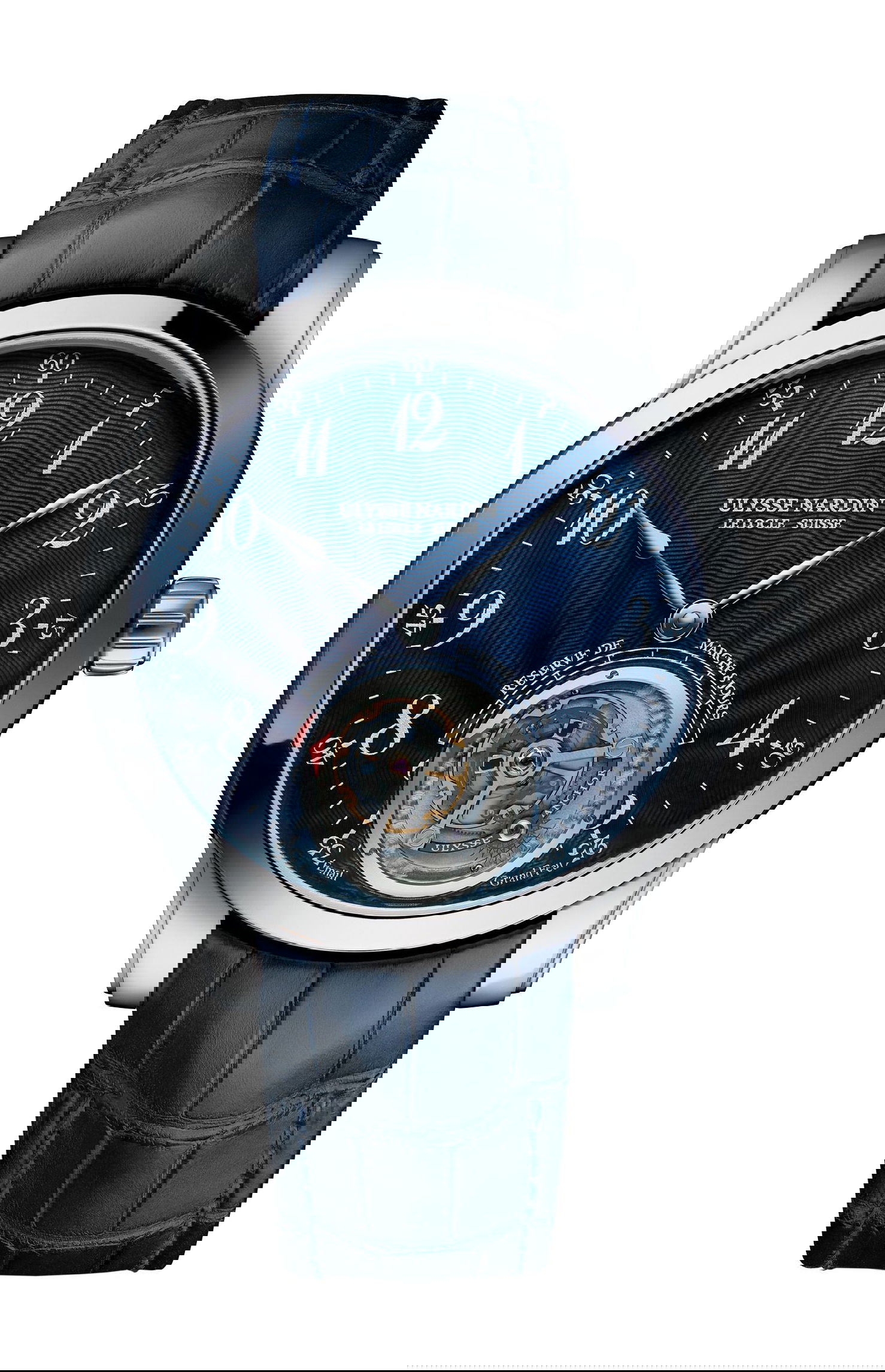 Ulysse Nardin Classico Ulysse Anchor Tourbillon luxury timepiece - detailed view