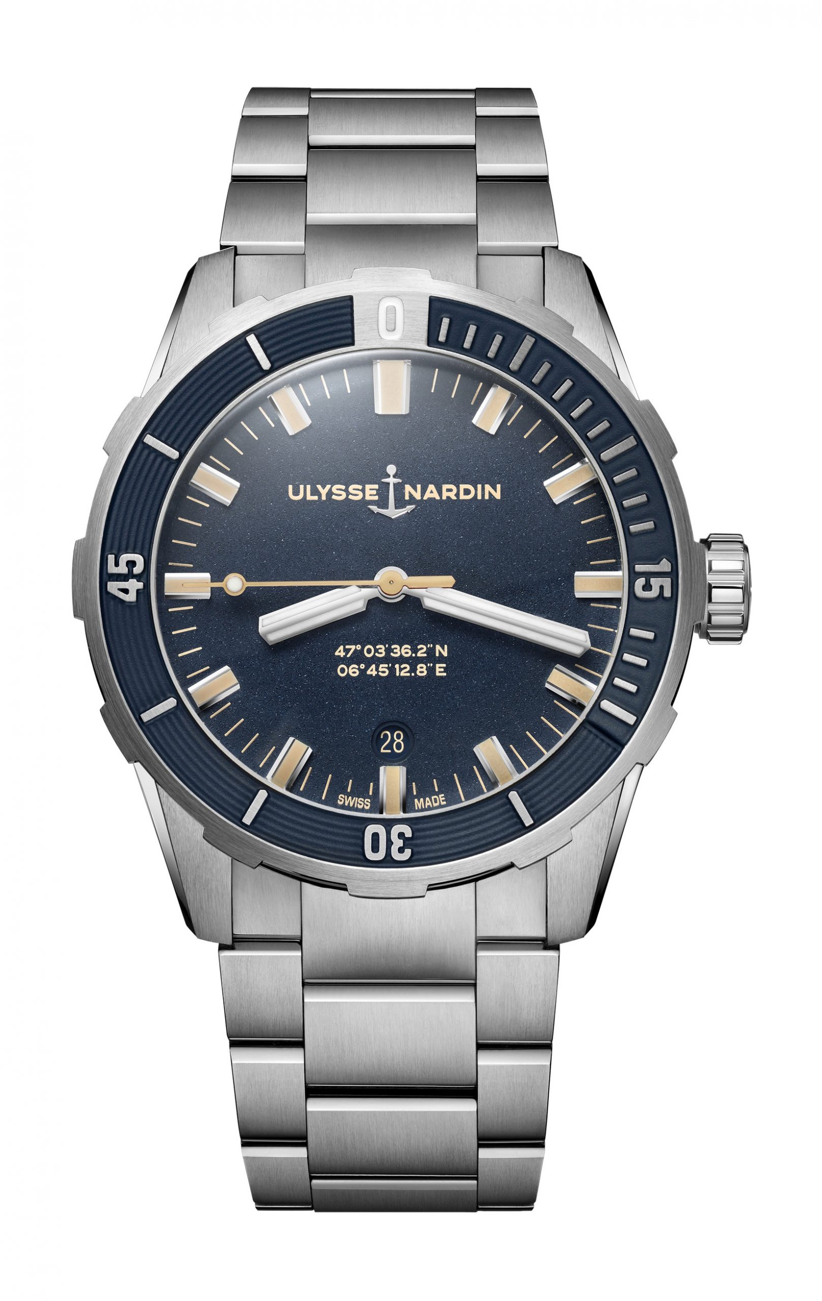 Ulysse Nardin Diver 42mm luxury timepiece - detailed view