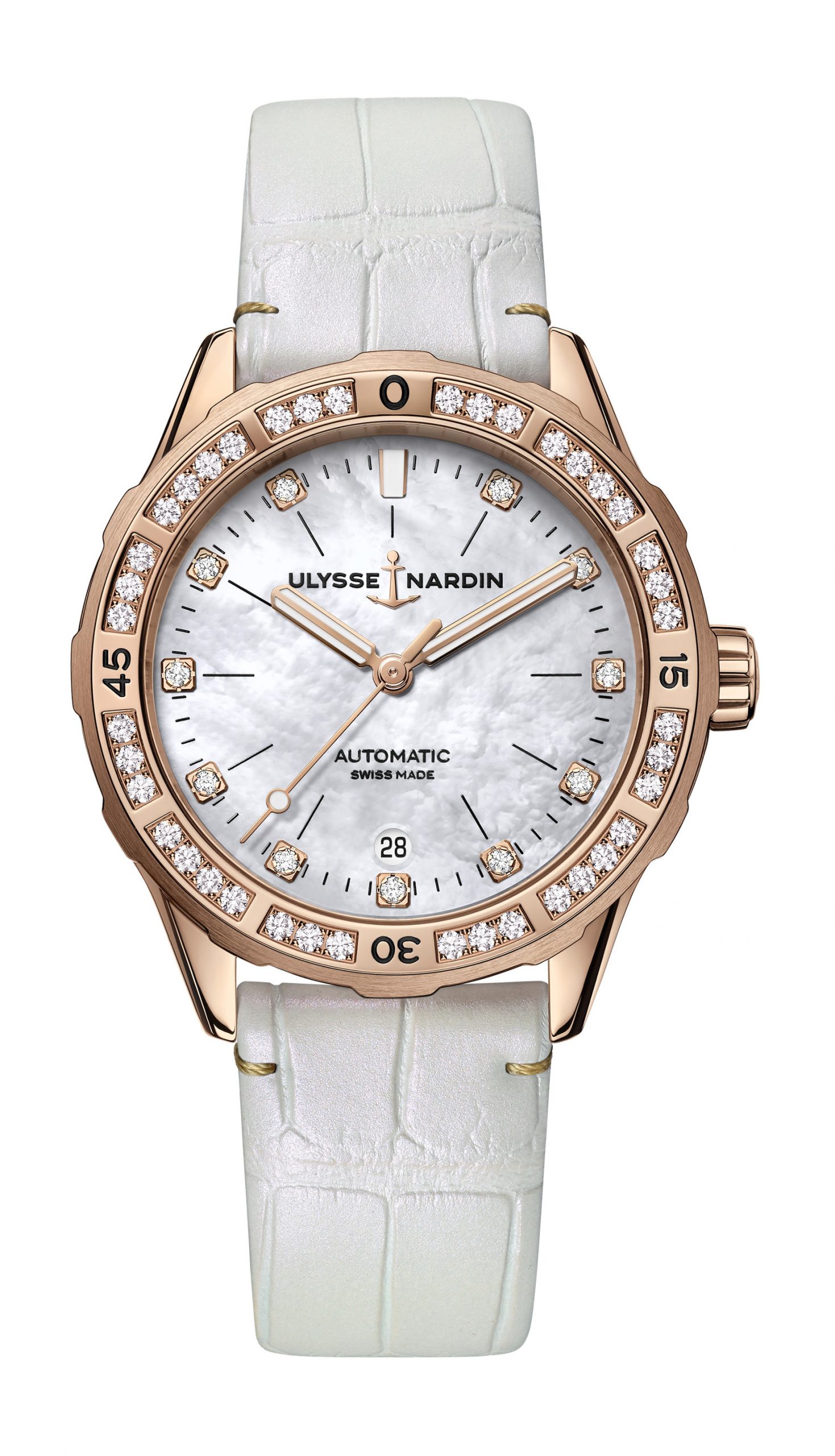 Ulysse Nardin Diver luxury timepiece - detailed view