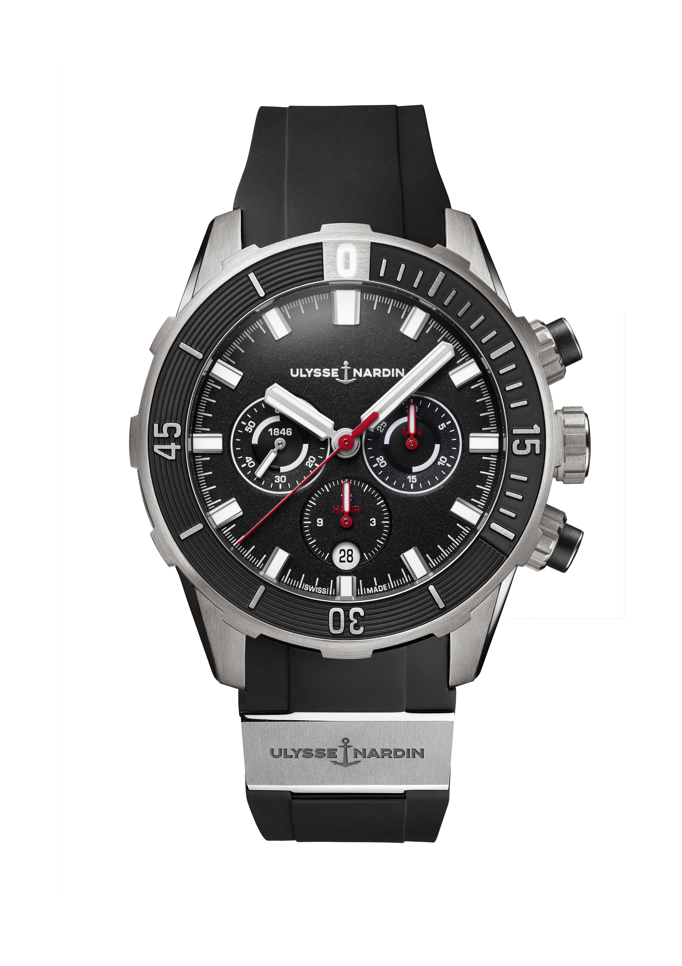 Ulysse Nardin Diver Chronograph luxury timepiece - detailed view