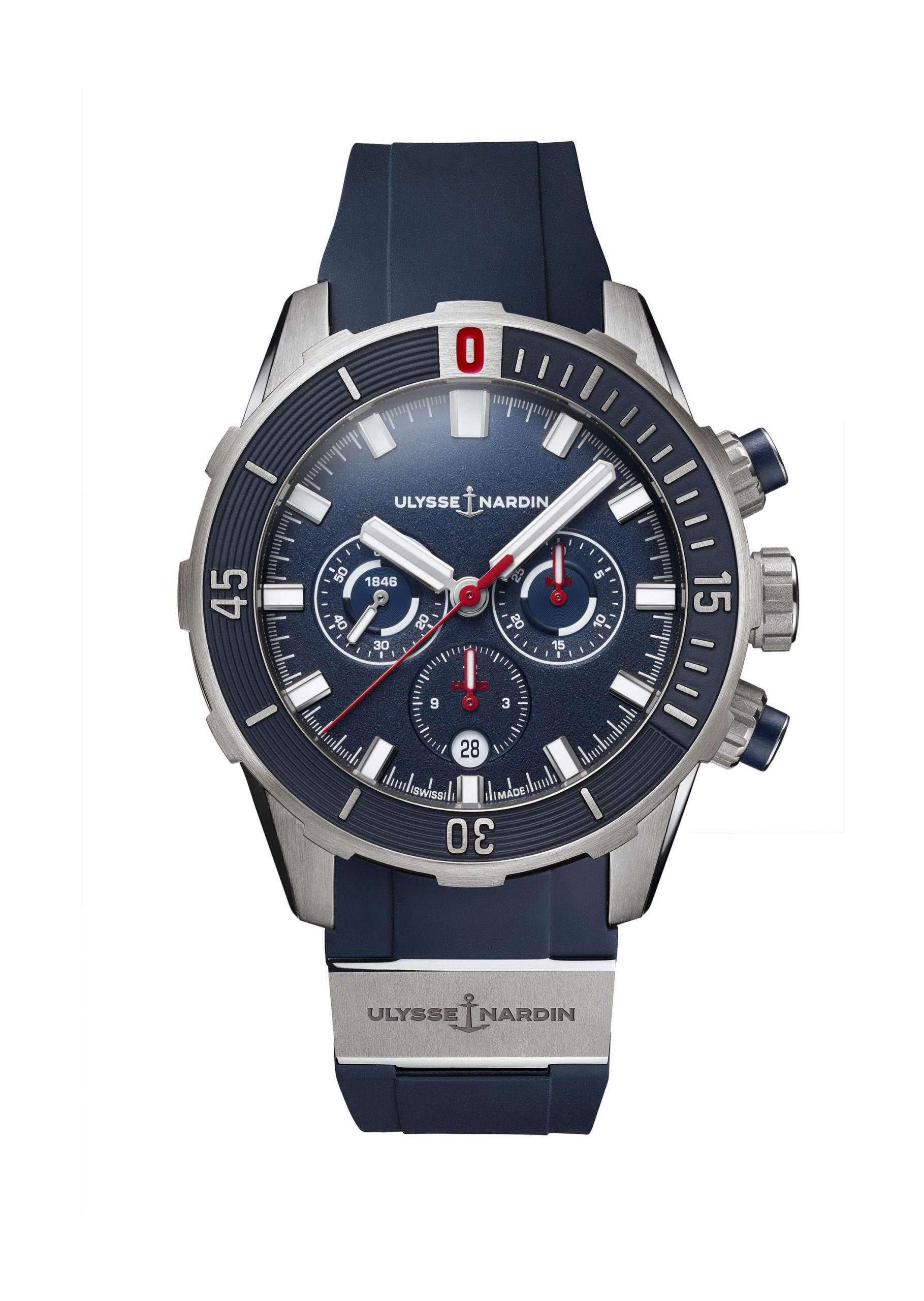 Ulysse Nardin Diver Chronograph luxury timepiece - detailed view