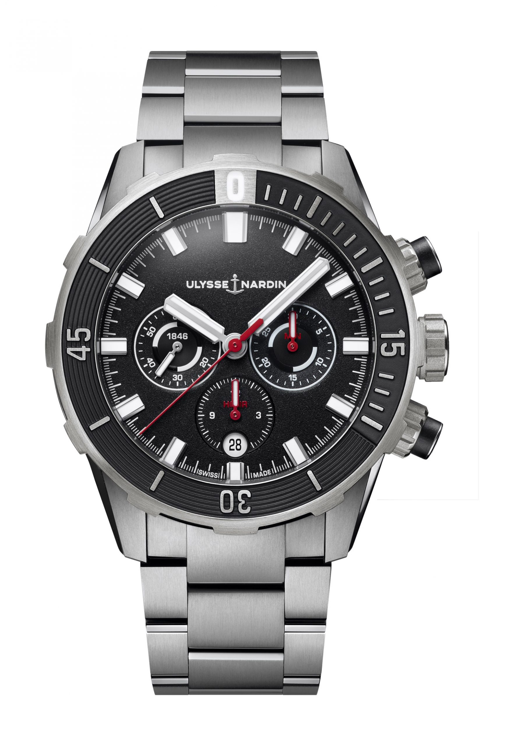 Ulysse Nardin Diver Chronograph luxury timepiece - detailed view