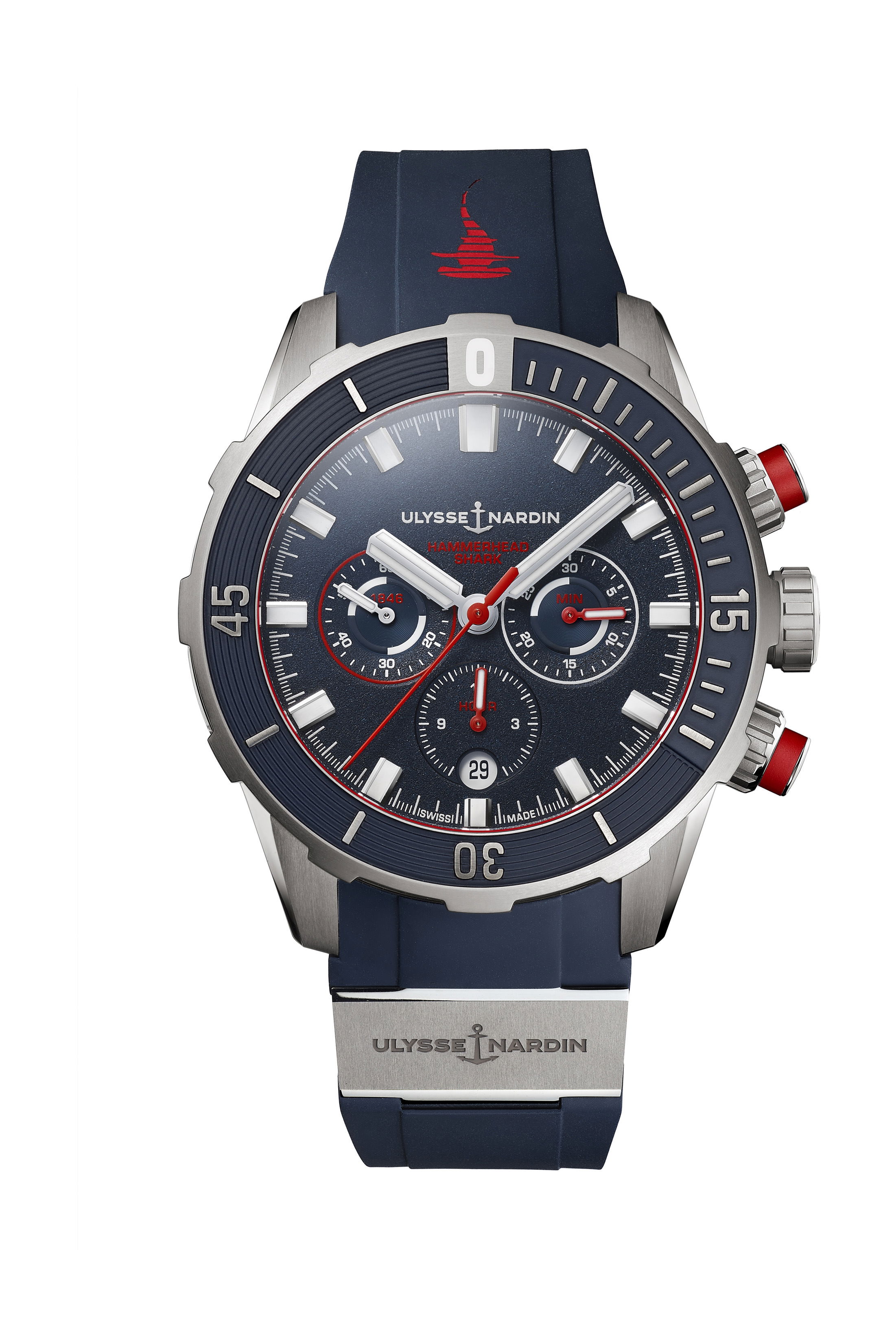 Ulysse Nardin Diver Chronograph luxury timepiece - detailed view