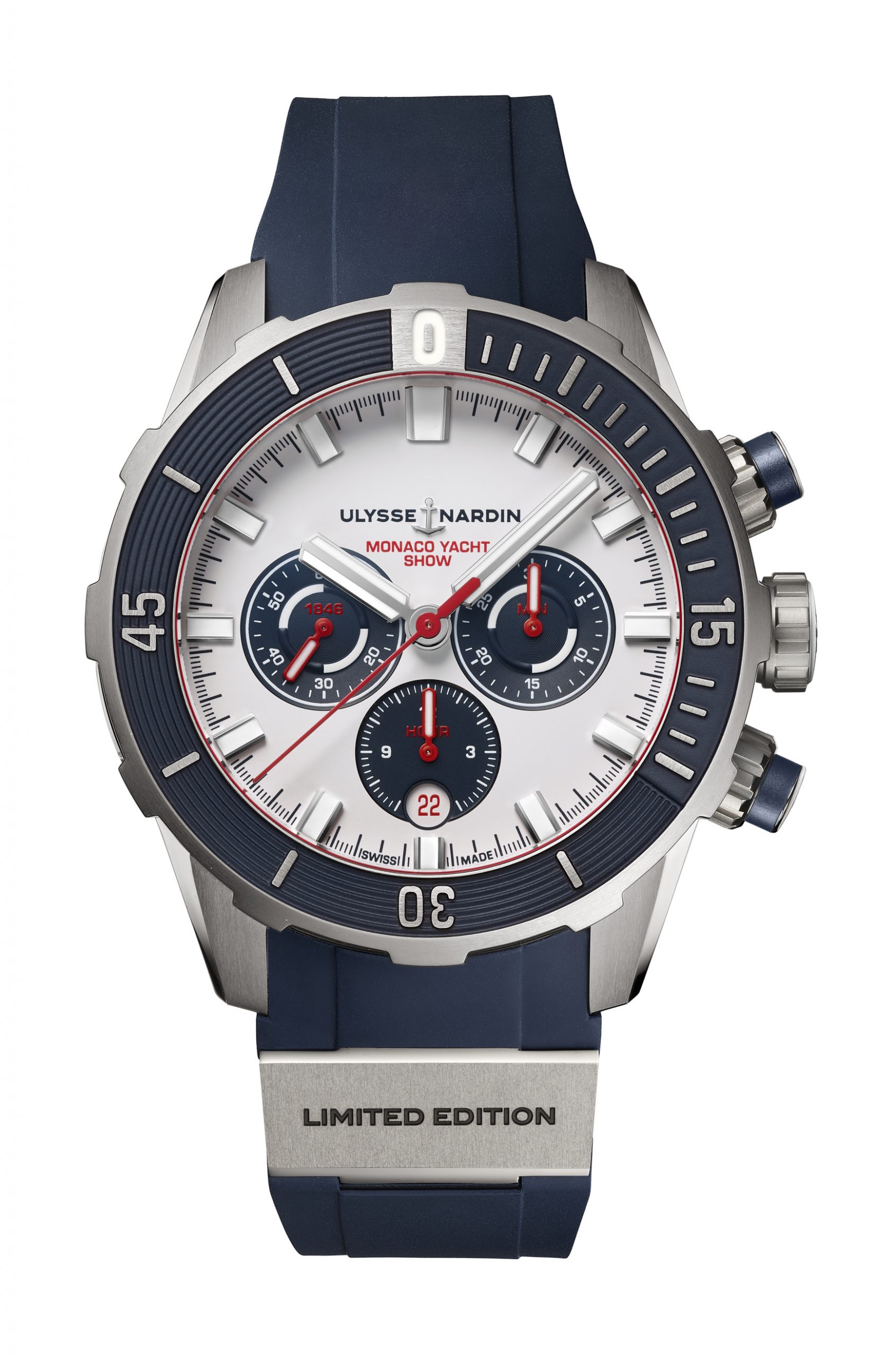 Ulysse Nardin Diver Chronograph Monaco Yacht Show Limited Edition luxury timepiece - detailed view