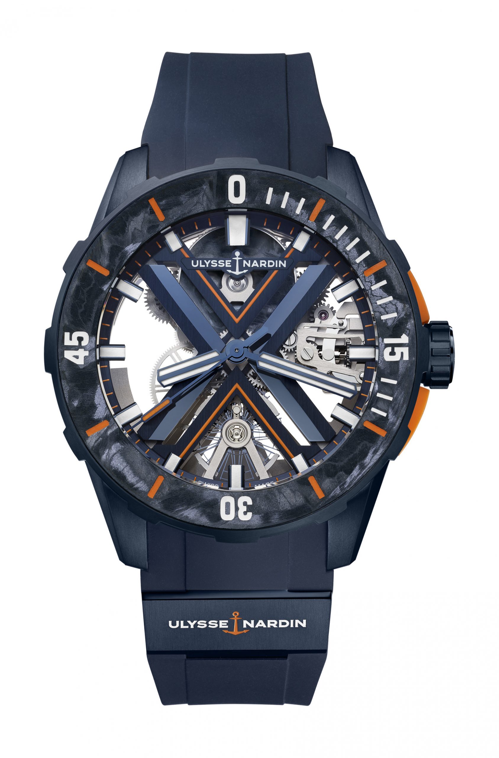 Ulysse Nardin Diver X Skeleton luxury timepiece - detailed view
