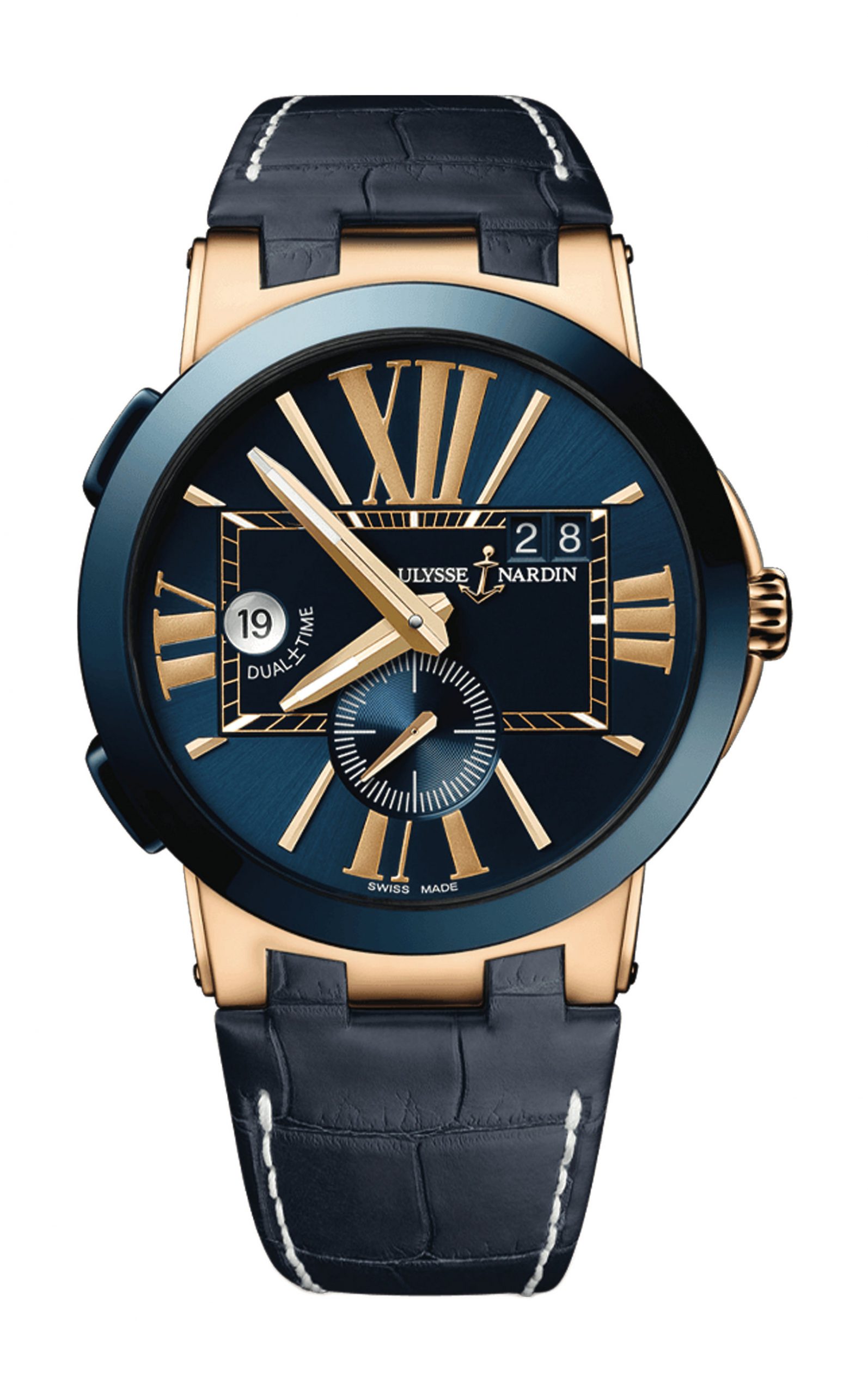 Ulysse Nardin Dual Time 43mm luxury timepiece - detailed view