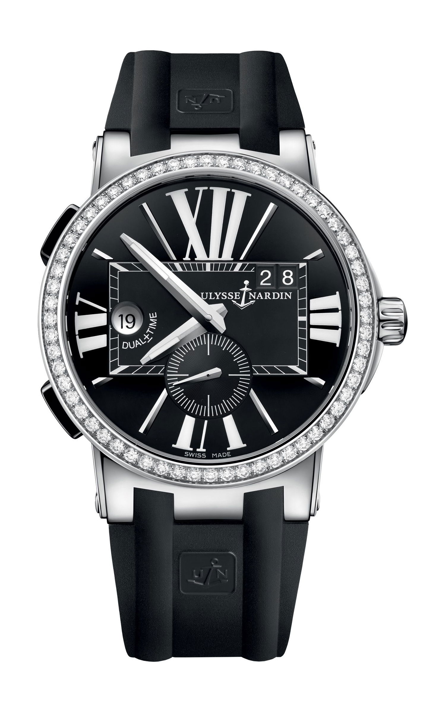 Ulysse Nardin Executive Dual Time luxury timepiece - detailed view