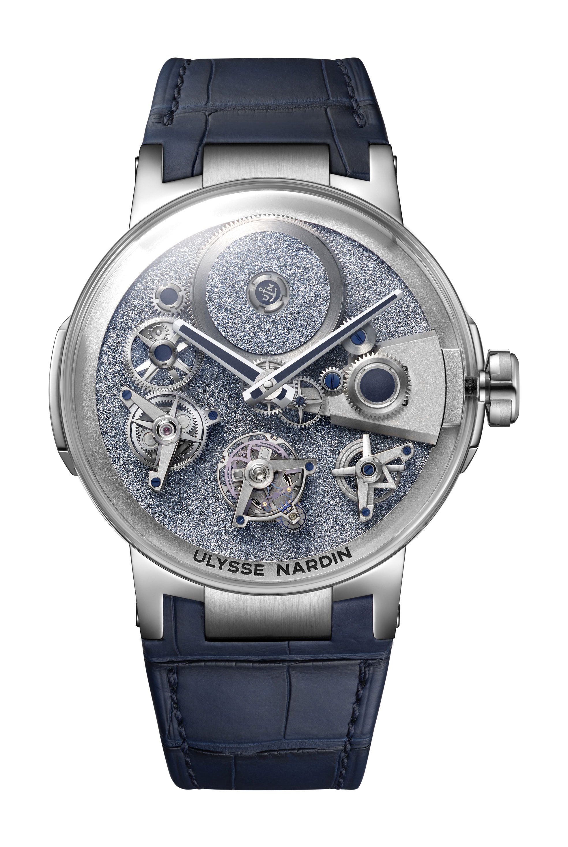 Ulysse Nardin Executive  Free Wheel luxury timepiece - detailed view