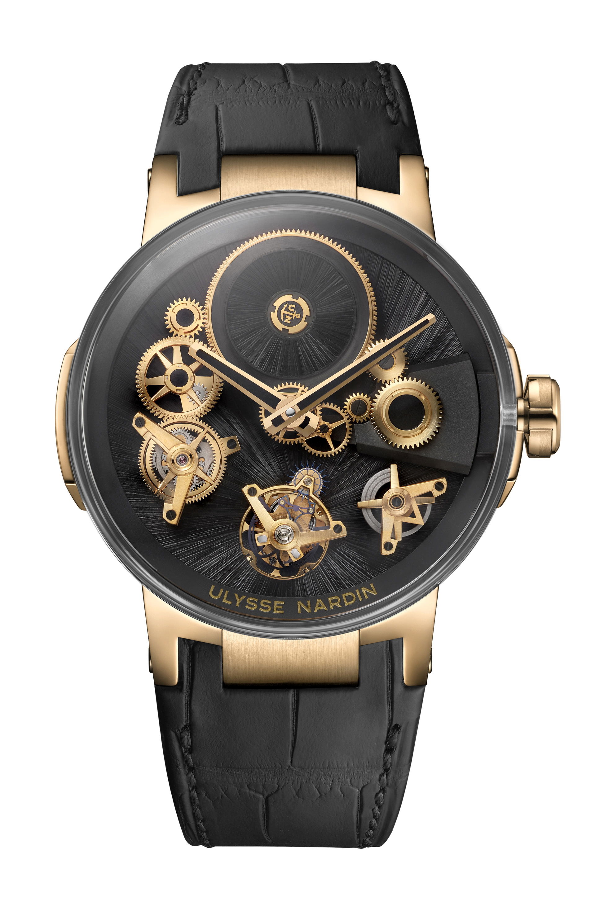 Ulysse Nardin Executive  Free Wheel luxury timepiece - detailed view