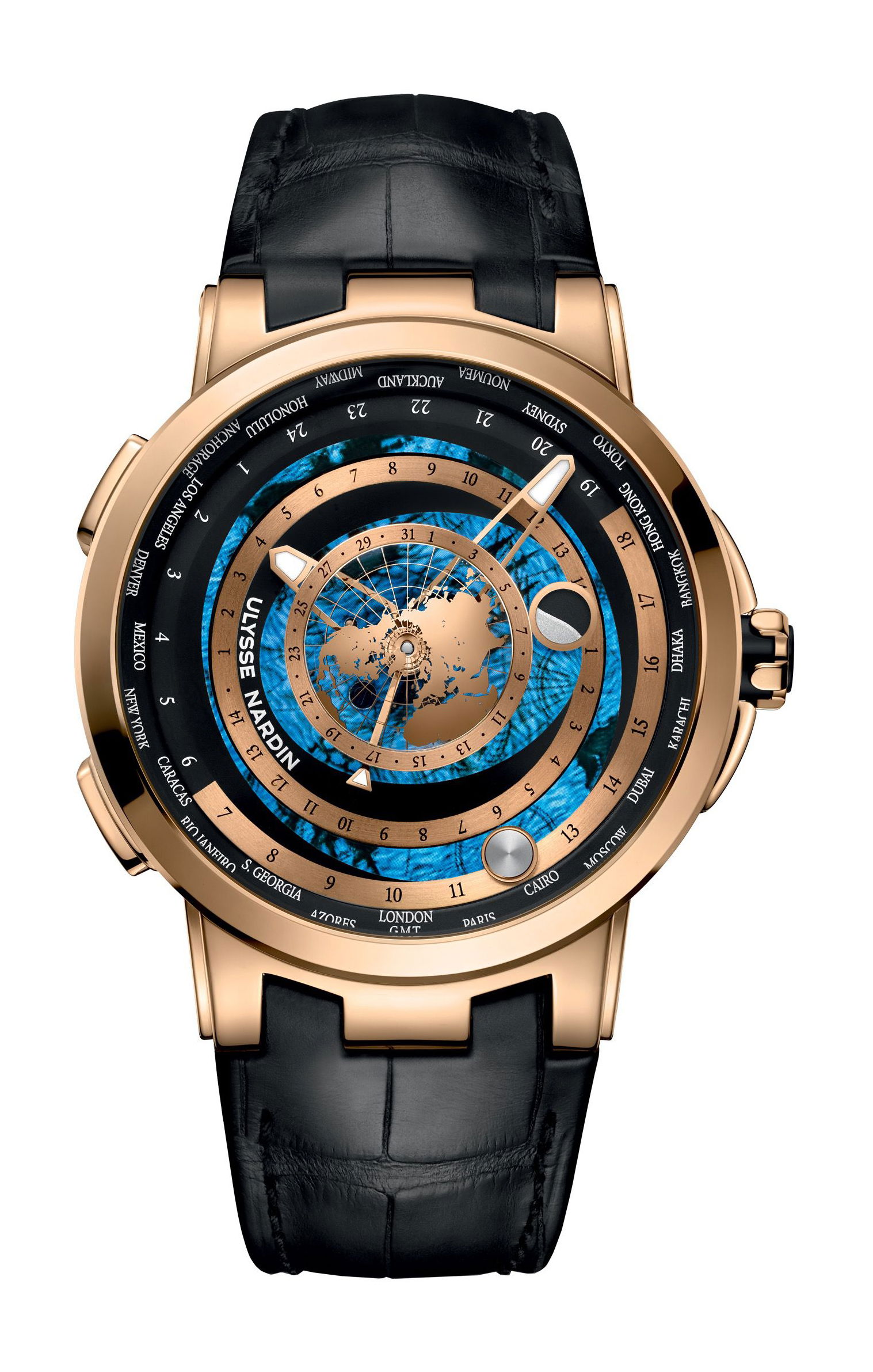 Ulysse Nardin Executive Moonstruck luxury timepiece - detailed view