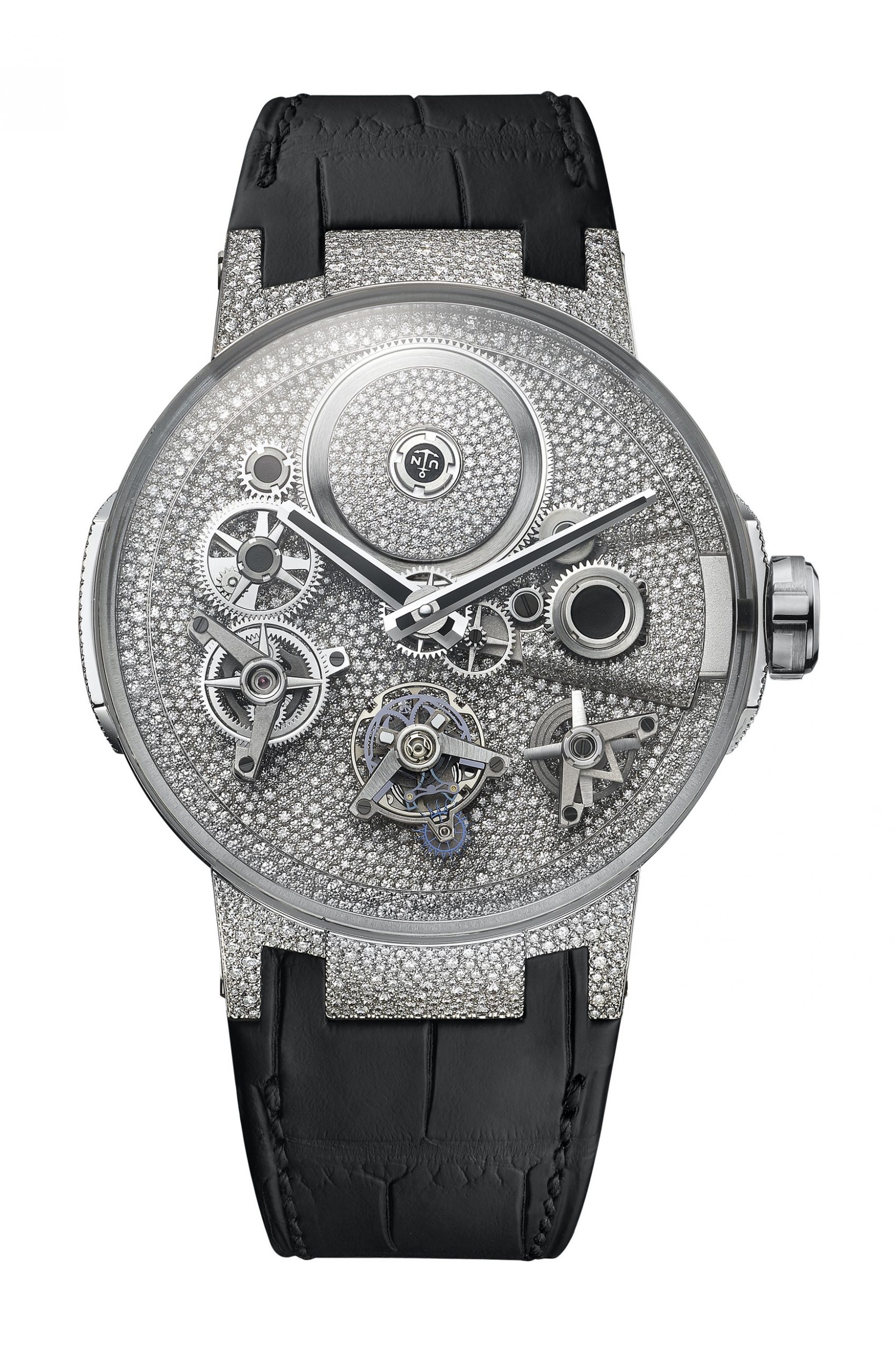 Ulysse Nardin Executive Sparkling Free Wheel luxury timepiece - detailed view