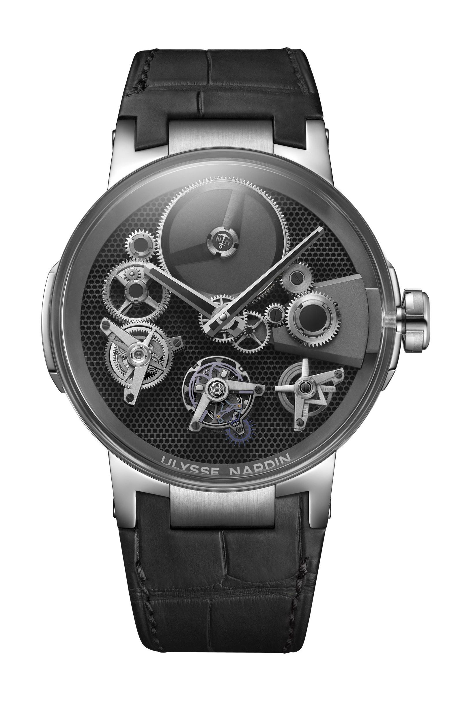 Ulysse Nardin Executive Tourbillon Free Wheel luxury timepiece - detailed view