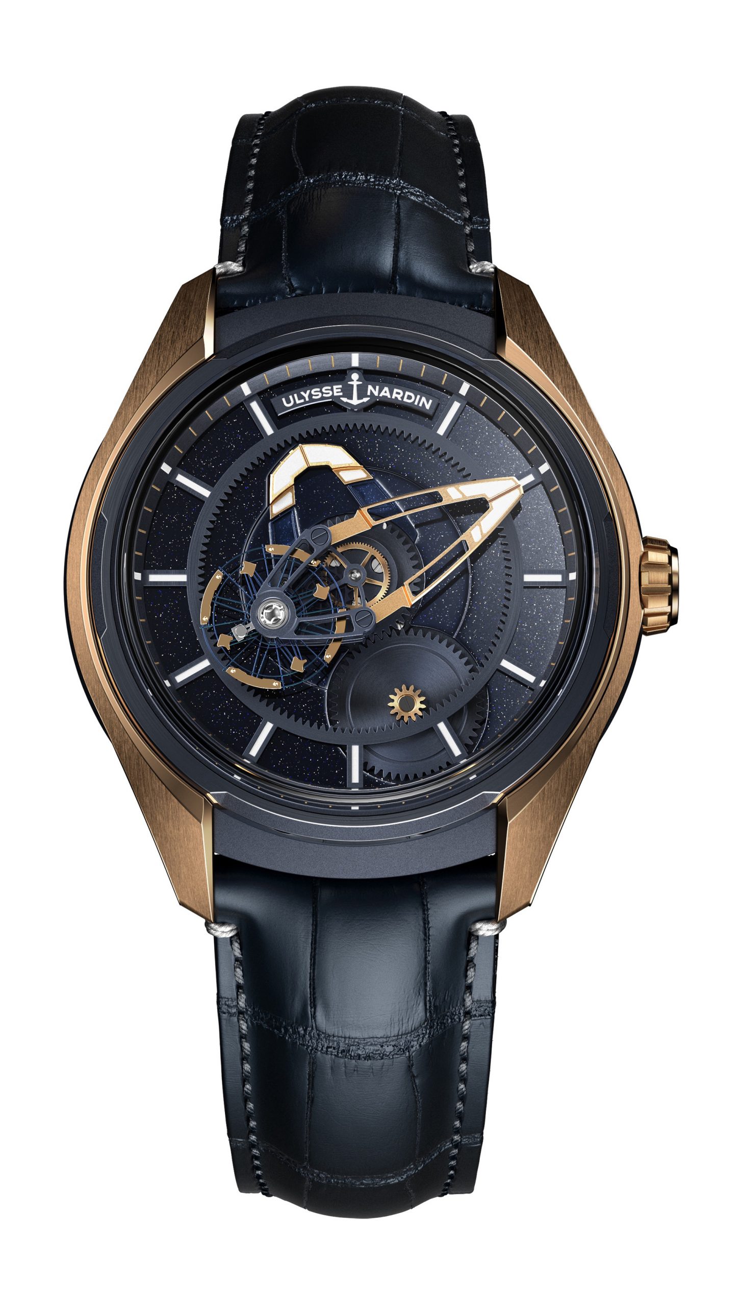 Ulysse Nardin Freak X Aventurine luxury timepiece - detailed view