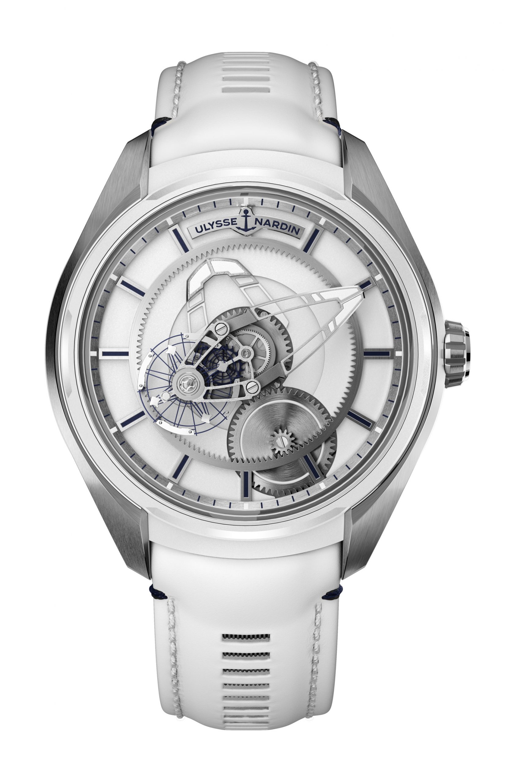 Ulysse Nardin Freak X Ice luxury timepiece - detailed view