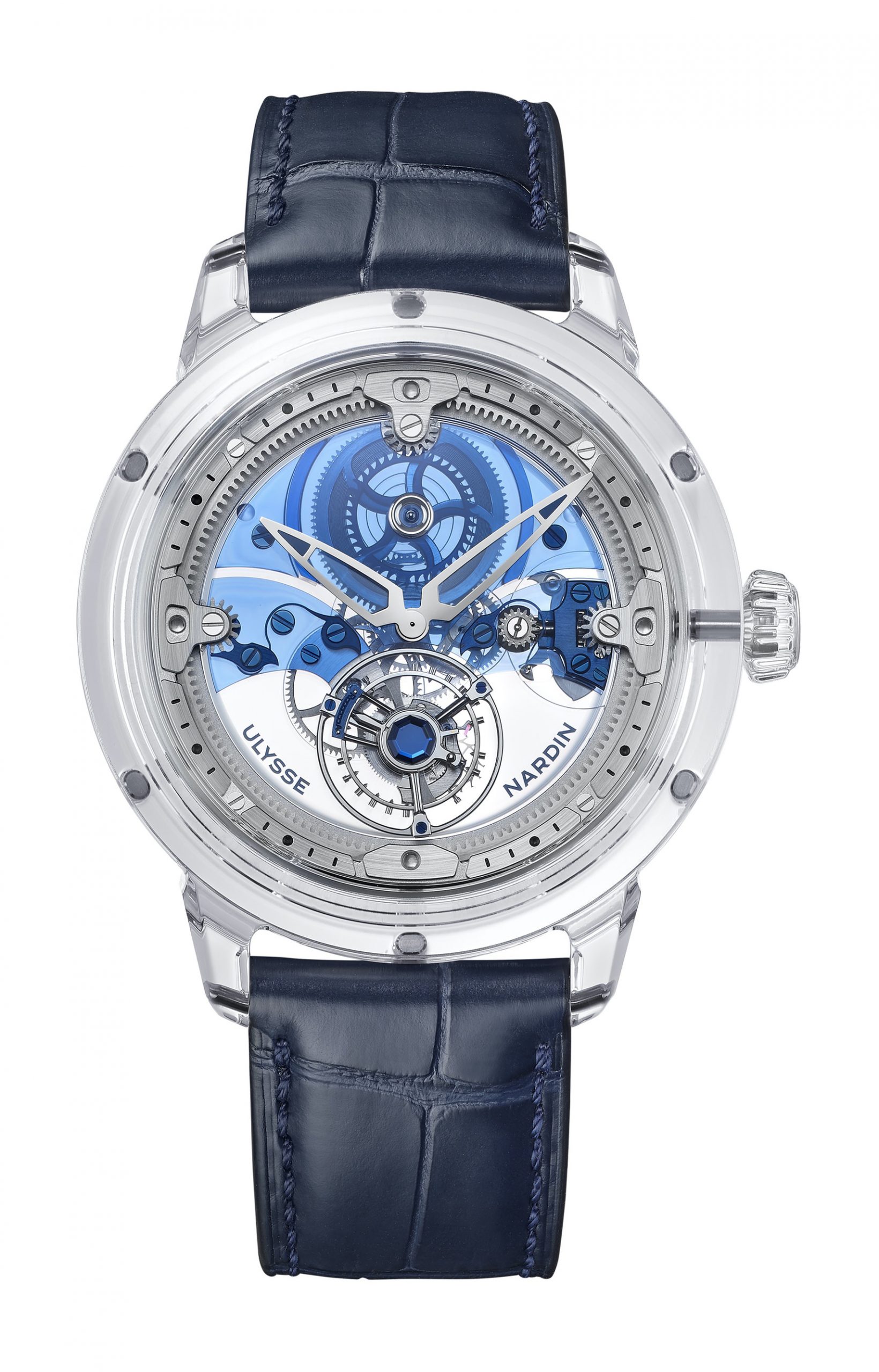 Ulysse Nardin Grand Bleu luxury timepiece - detailed view