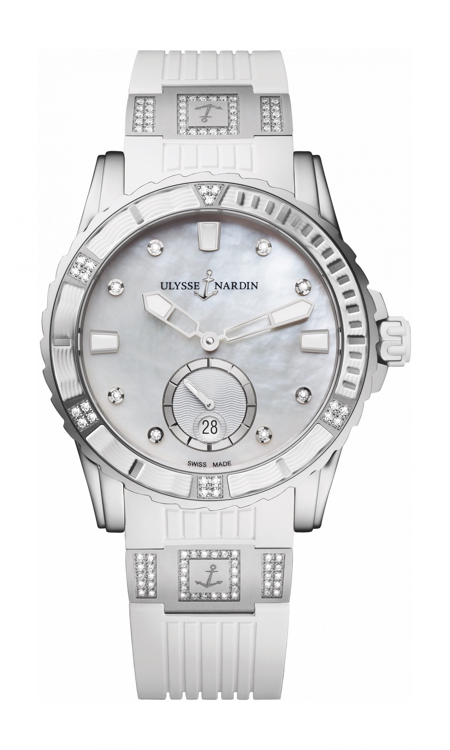 Ulysse Nardin Lady Diver 40mm luxury timepiece - detailed view