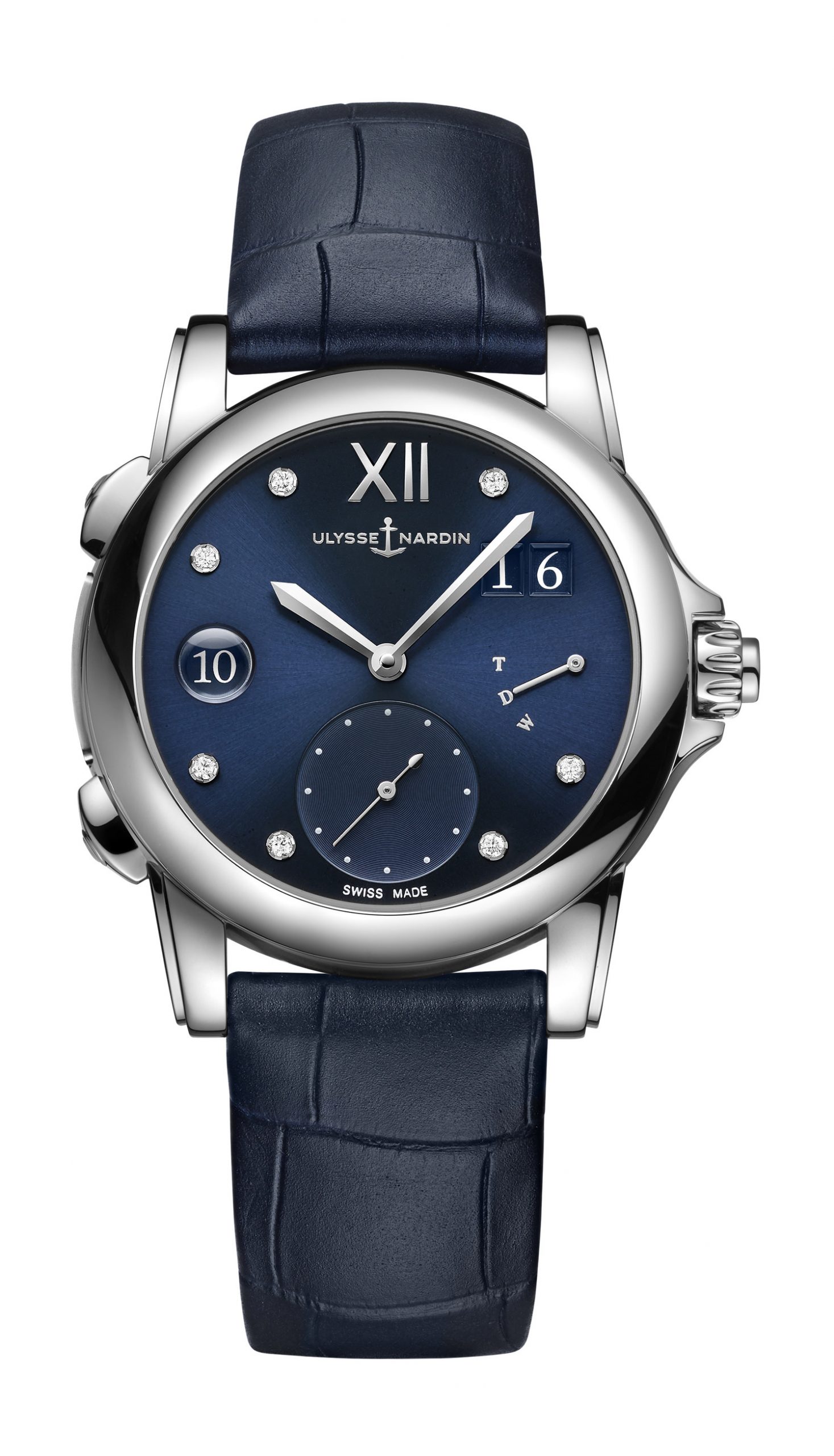 Ulysse Nardin Lady Dual Time 37.5mm luxury timepiece - detailed view