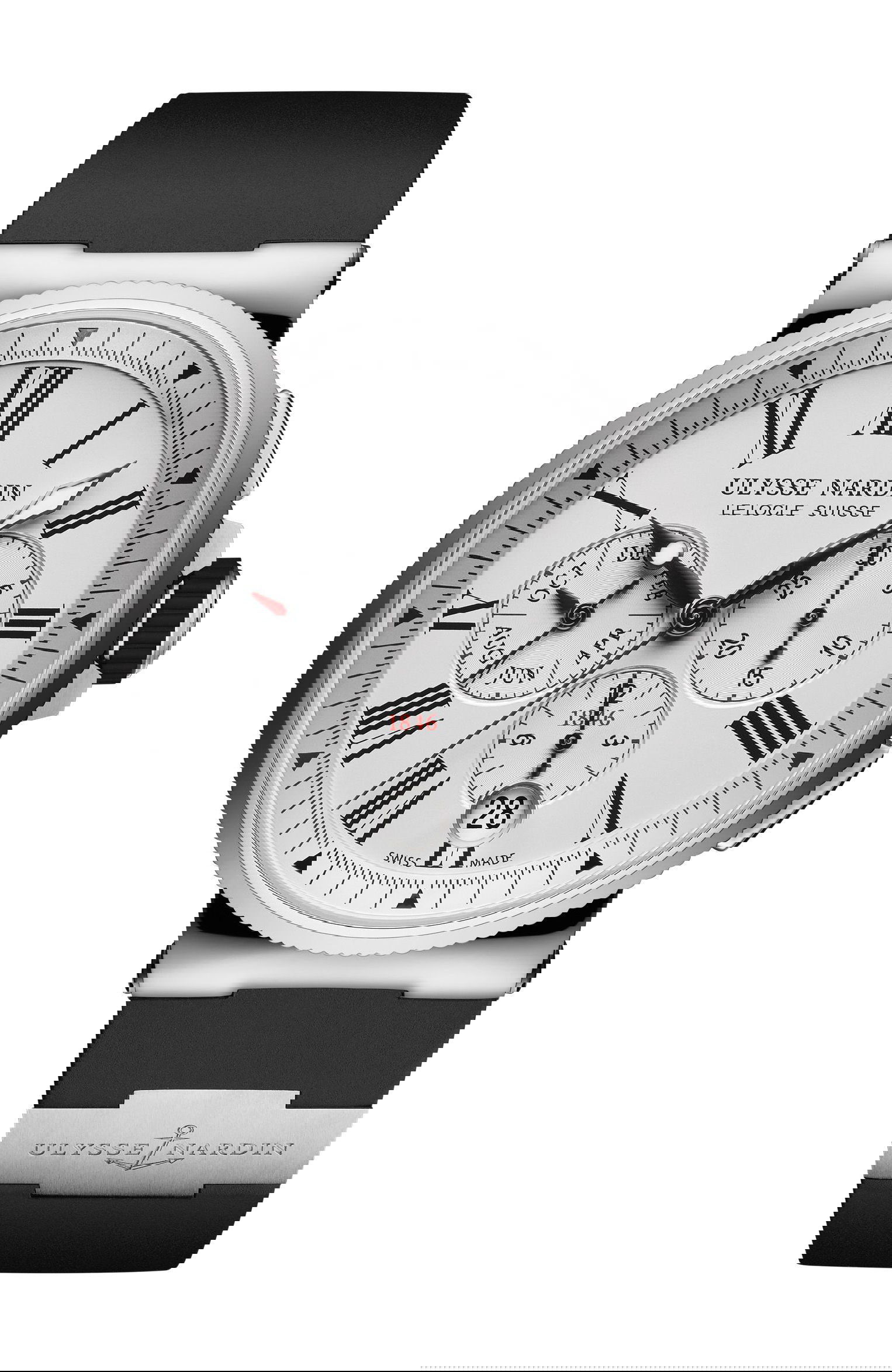Ulysse Nardin Marine Chronograph luxury timepiece - detailed view