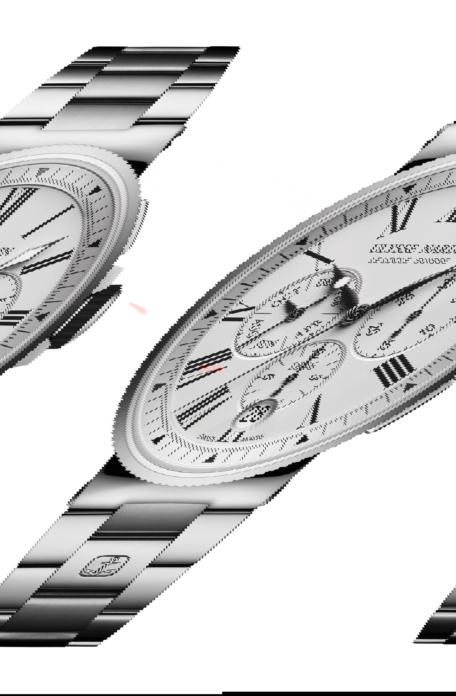 Ulysse Nardin Marine Chronograph luxury timepiece - detailed view