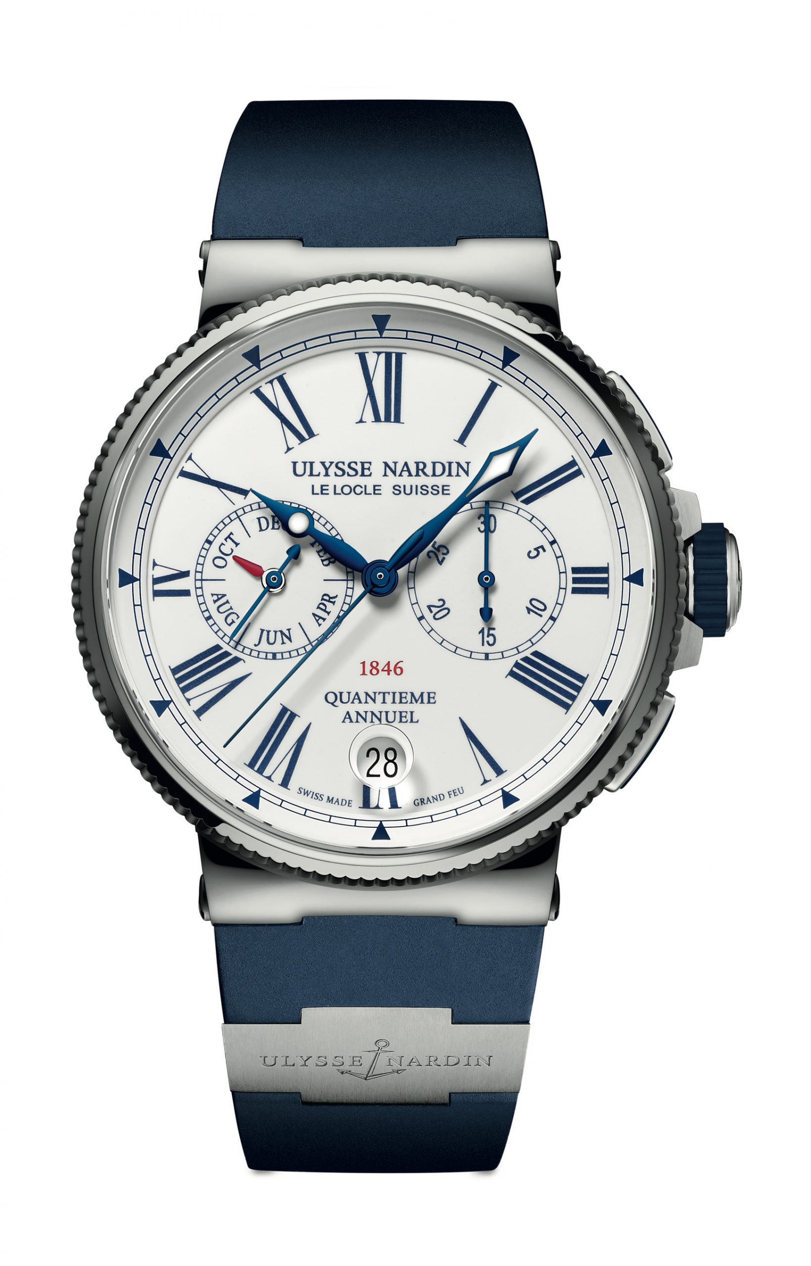 Ulysse Nardin Marine Chronograph 43mm luxury timepiece - detailed view