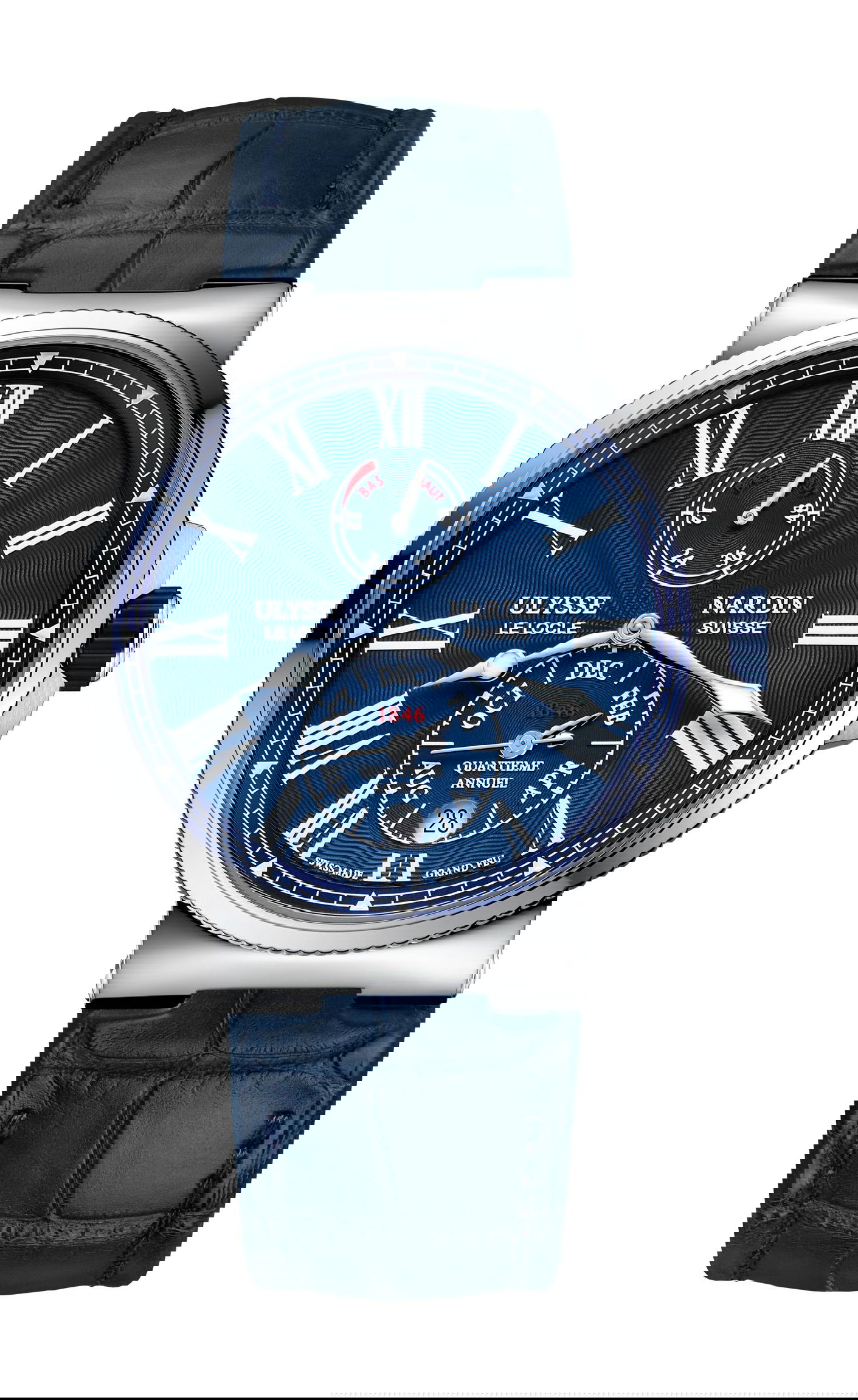 Ulysse Nardin Marine Chronometer Annual Calendar luxury timepiece - detailed view