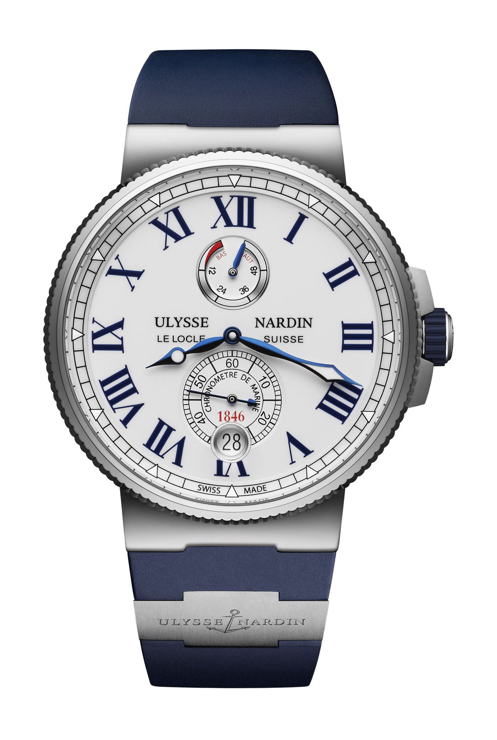 Ulysse Nardin Marine Chronometer luxury timepiece - detailed view