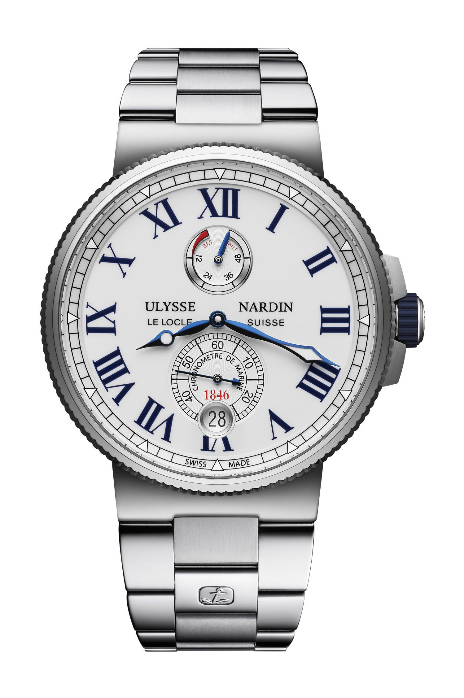 Ulysse Nardin Marine Chronometer luxury timepiece - detailed view