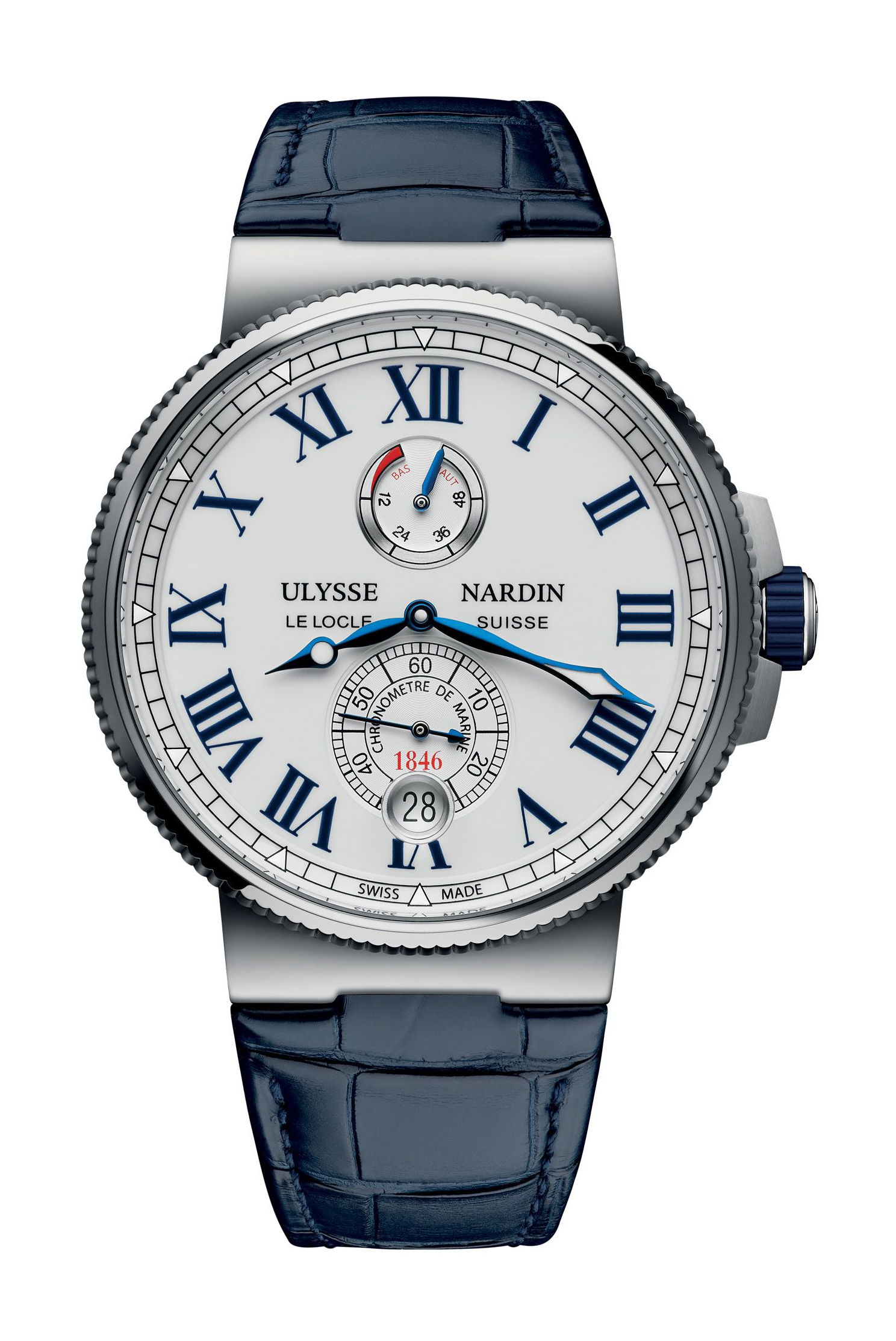 Ulysse Nardin Marine Chronometer luxury timepiece - detailed view